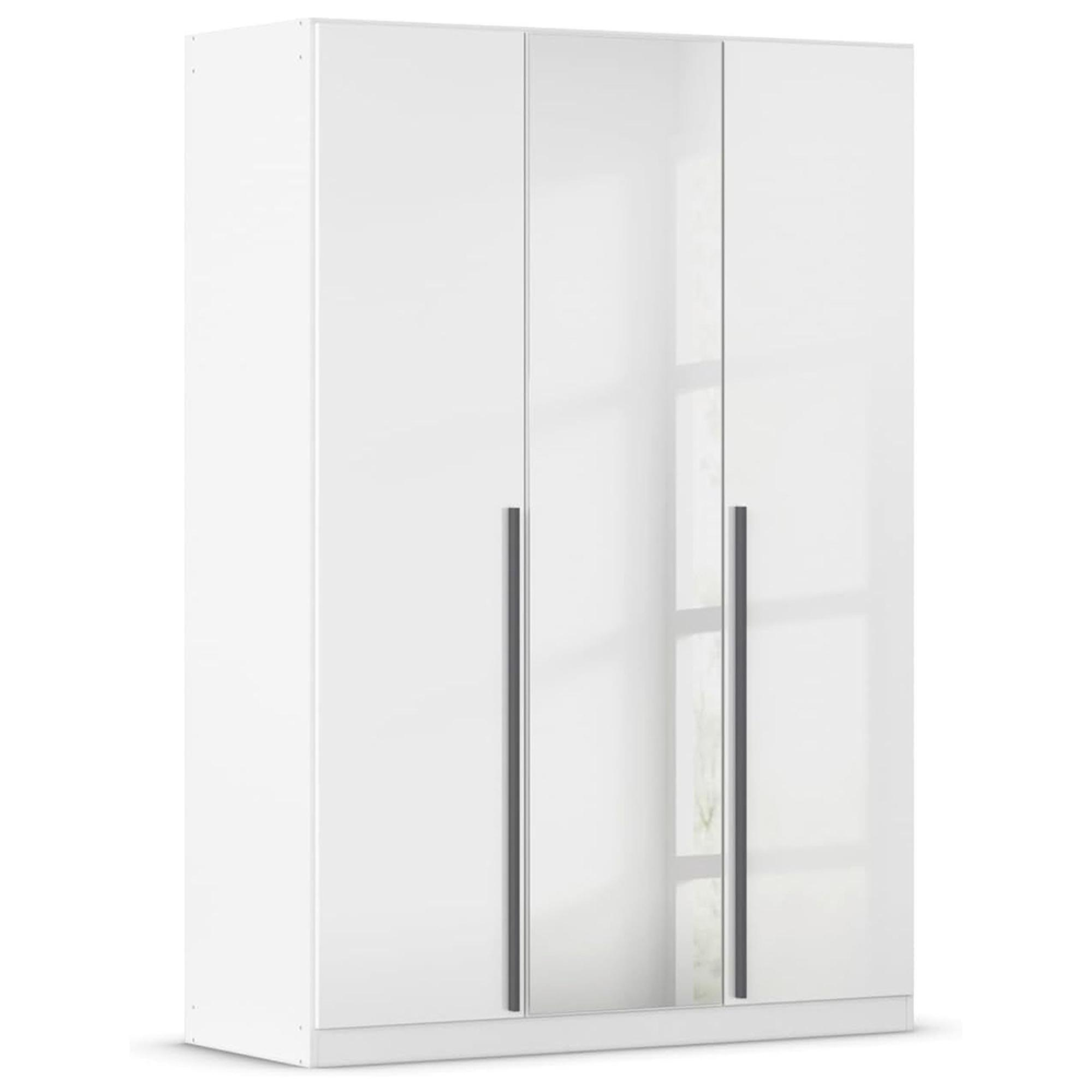 Rauch Alba 136cm 3 Door Mirror Wardrobe - Alpine White