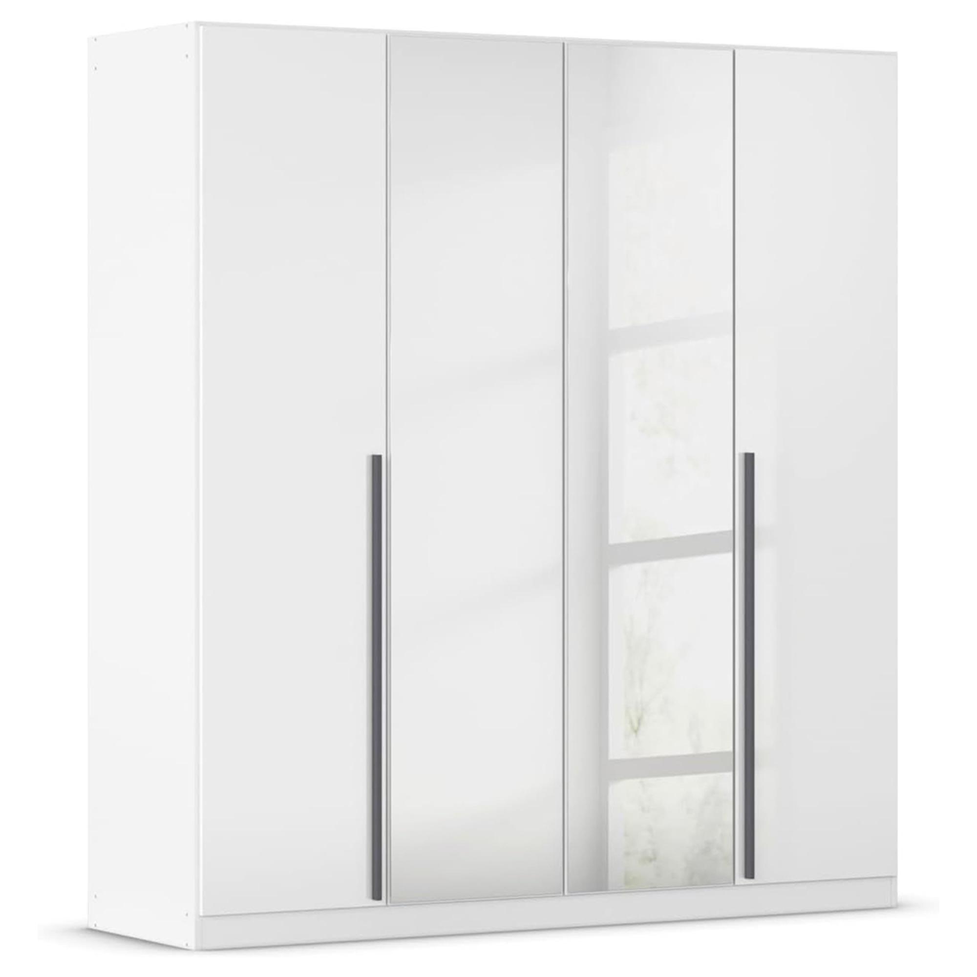 Rauch Alba 181cm 4 Door Mirror Wardrobe - White Gloss