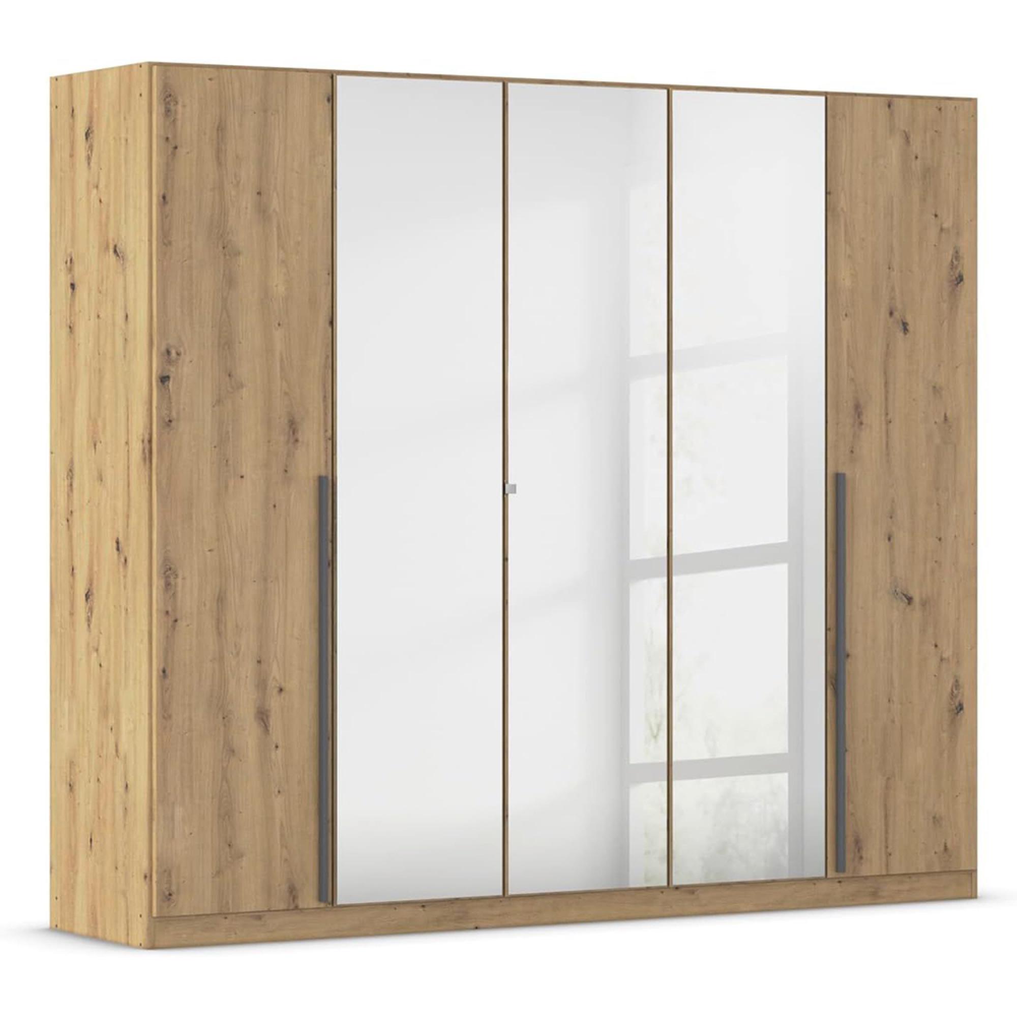 Rauch Alba 226cm 5 Door Mirror Wardrobe - Artisan Oak