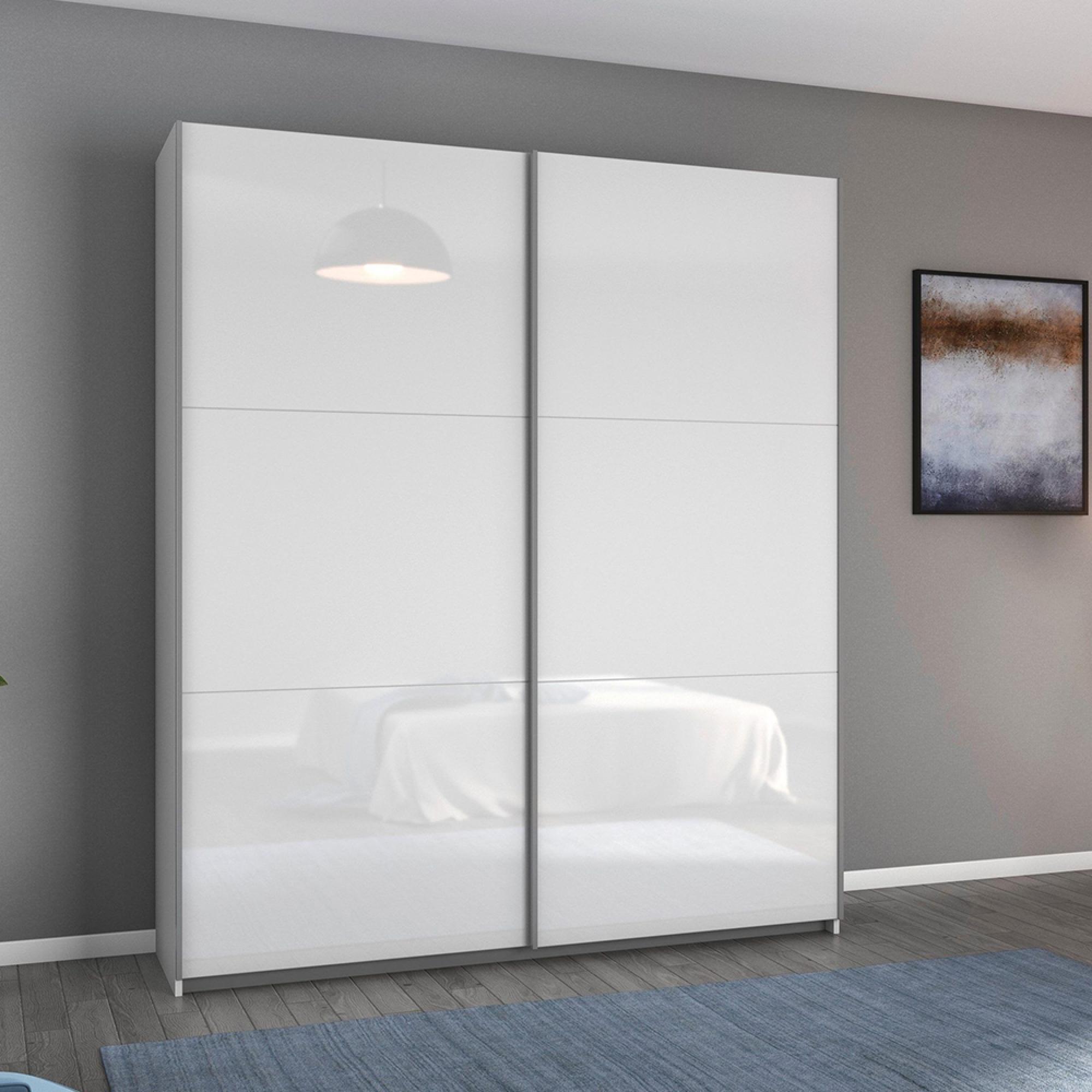 Rauch Aurelio 175cm White Gloss 2 Door Sliding Wardrobe