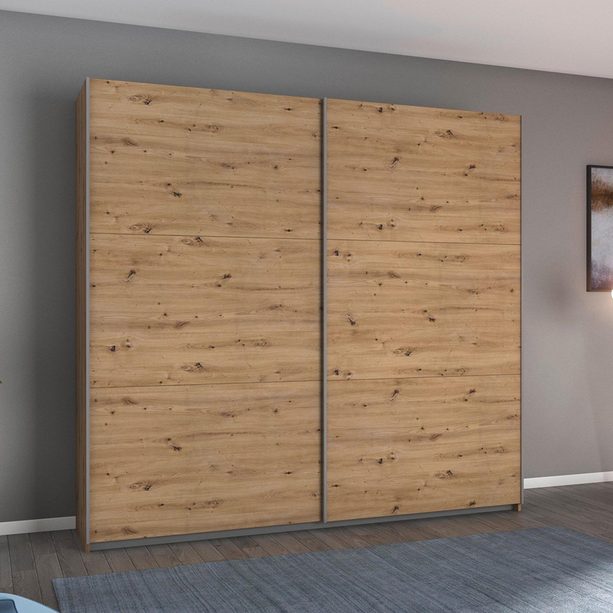Rauch Aurelio 218cm Artisan Oak 2 Door Sliding Wardrobe