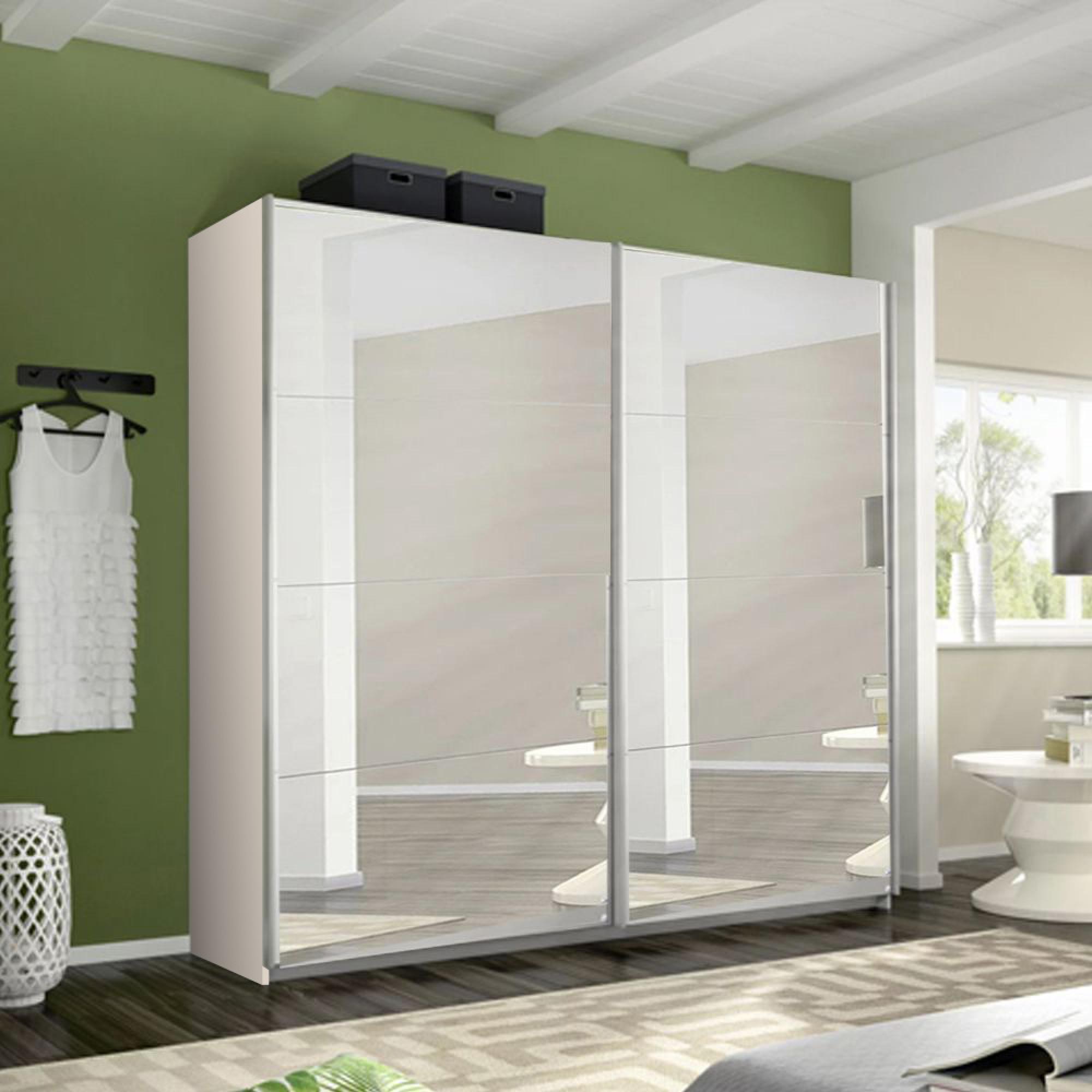 Rauch Belluno 226cm 2 Door Sliding Mirrored Wardrobe - Champagne