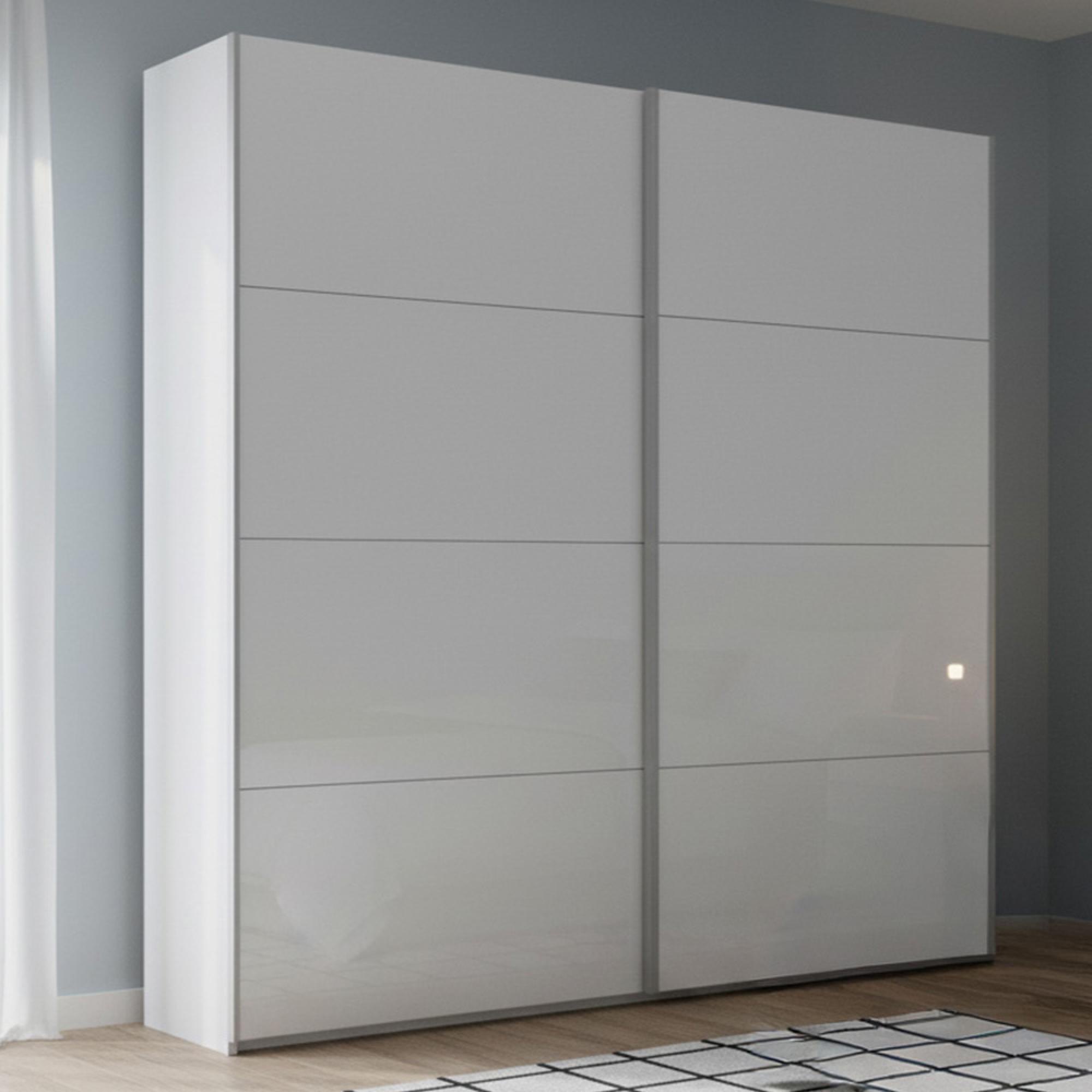 Rauch Beluga Extra 181cm 2 Door Sliding Wardrobe - Alpine White and White High Gloss