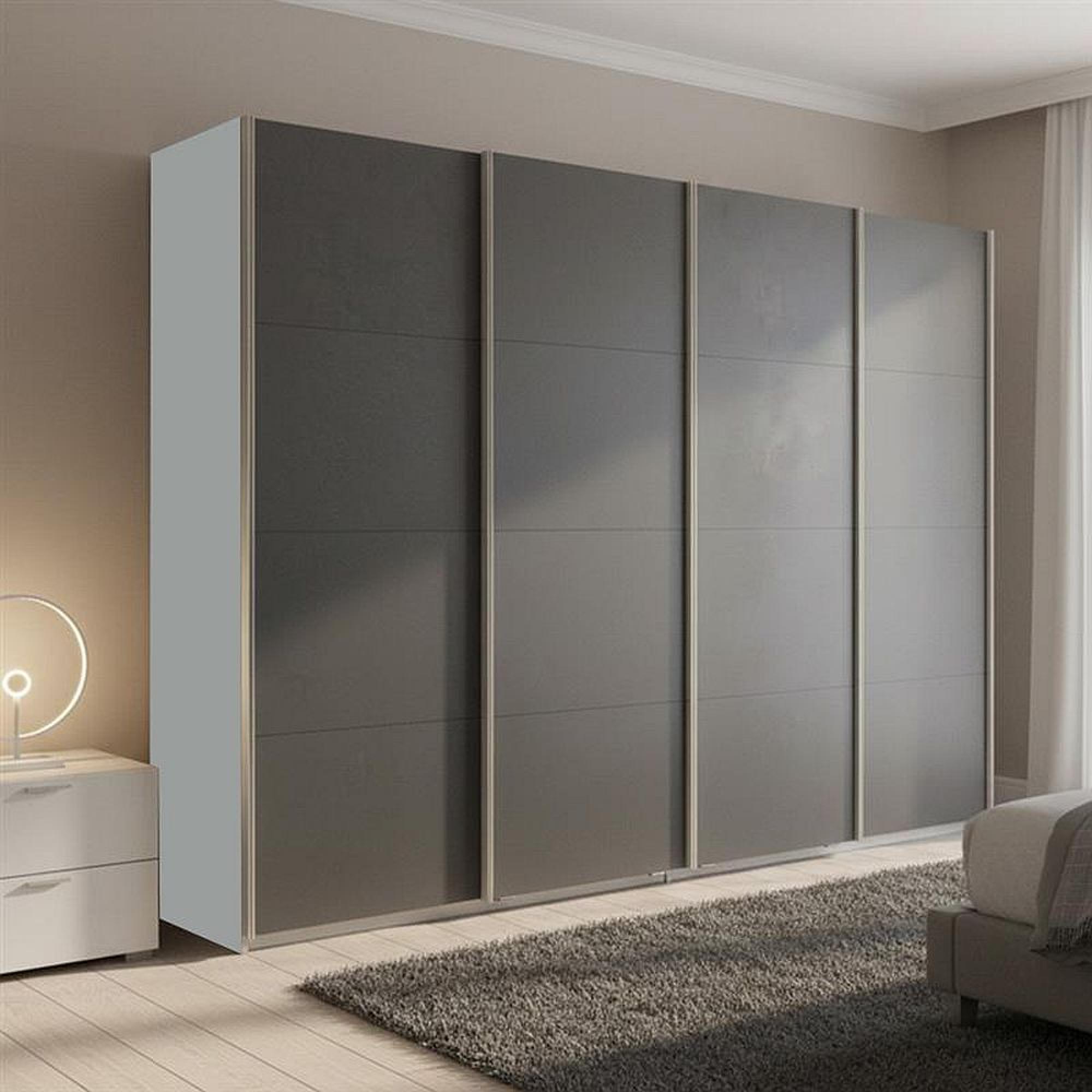 Rauch Beluga Extra 361cm 4 Door Sliding Wardrobe - Silk Grey and Graphite