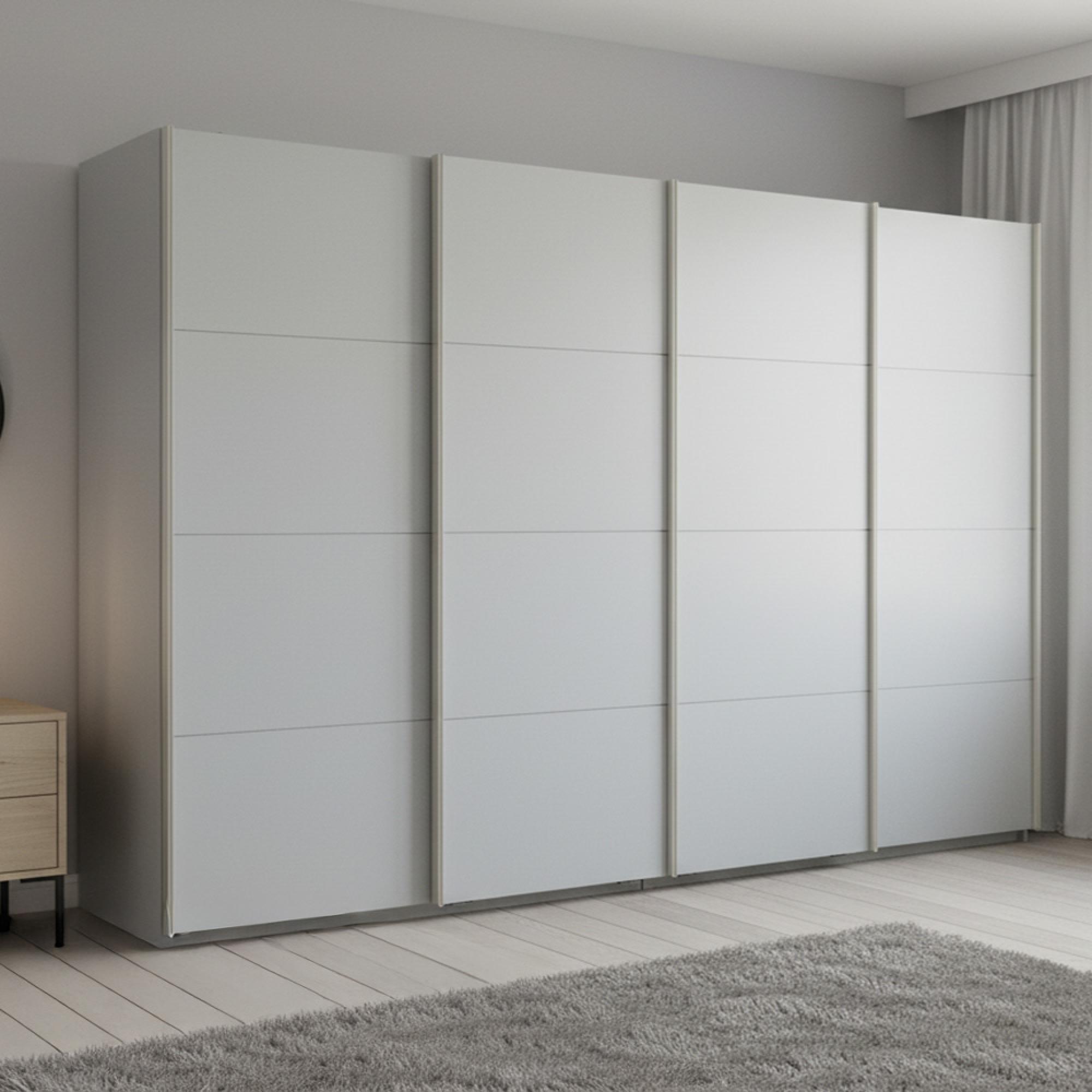 Rauch Beluga Extra 361cm 4 Door Sliding Wardrobe - Silk Grey
