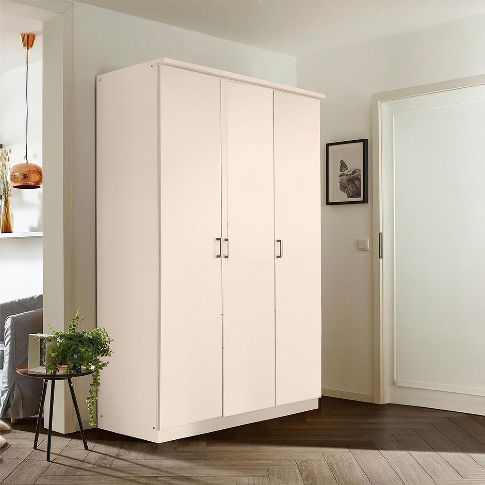 Rauch Celle Matt 136cm 3 Door Wardrobe - Champagne