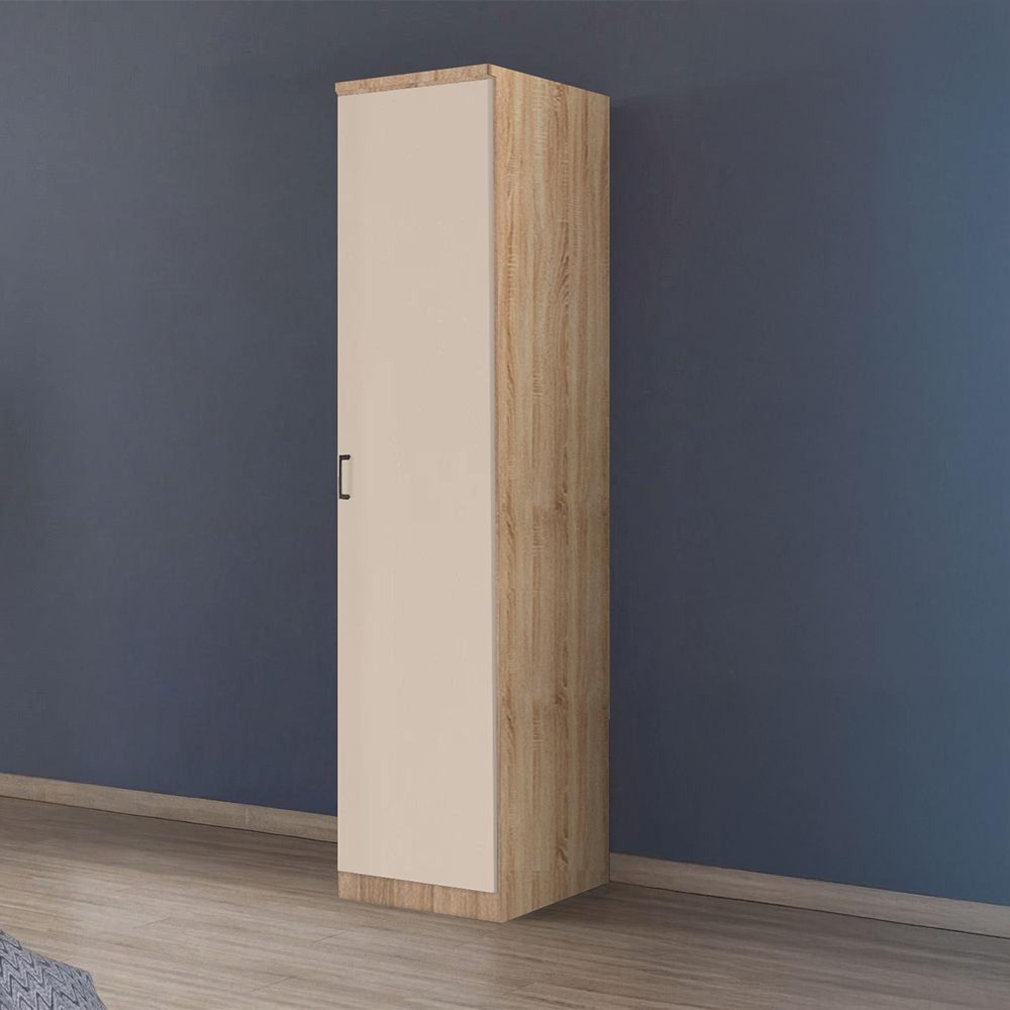 Rauch Celle Super 47cm 1 RH Door Wardrobe - Sonoma Oak and Champagne