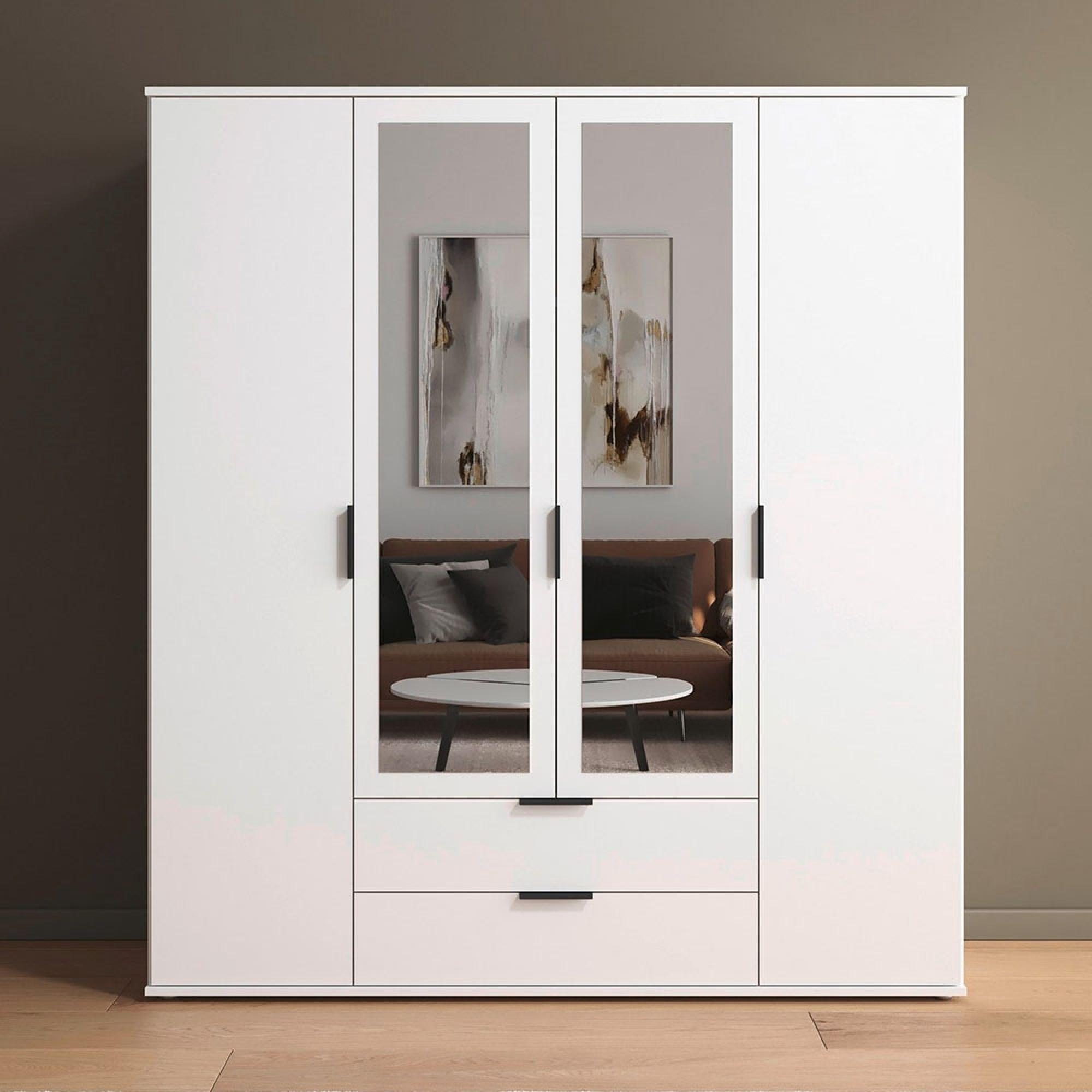Rauch Essea 168cm 4 Door Combi Wardrobe - Alpine White