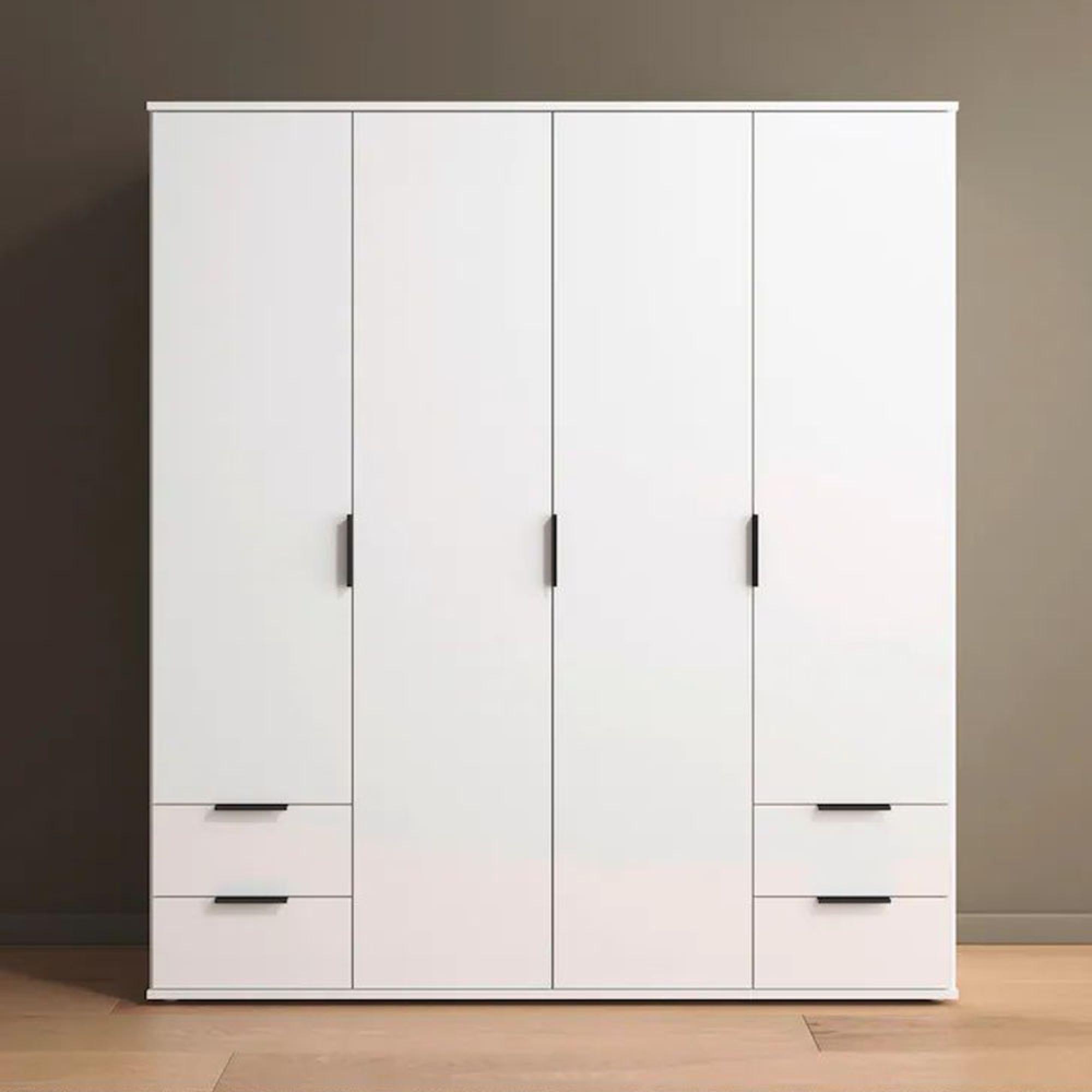 Rauch Essea 168cm 4 Door Wardrobe with Drawers - Alpine White