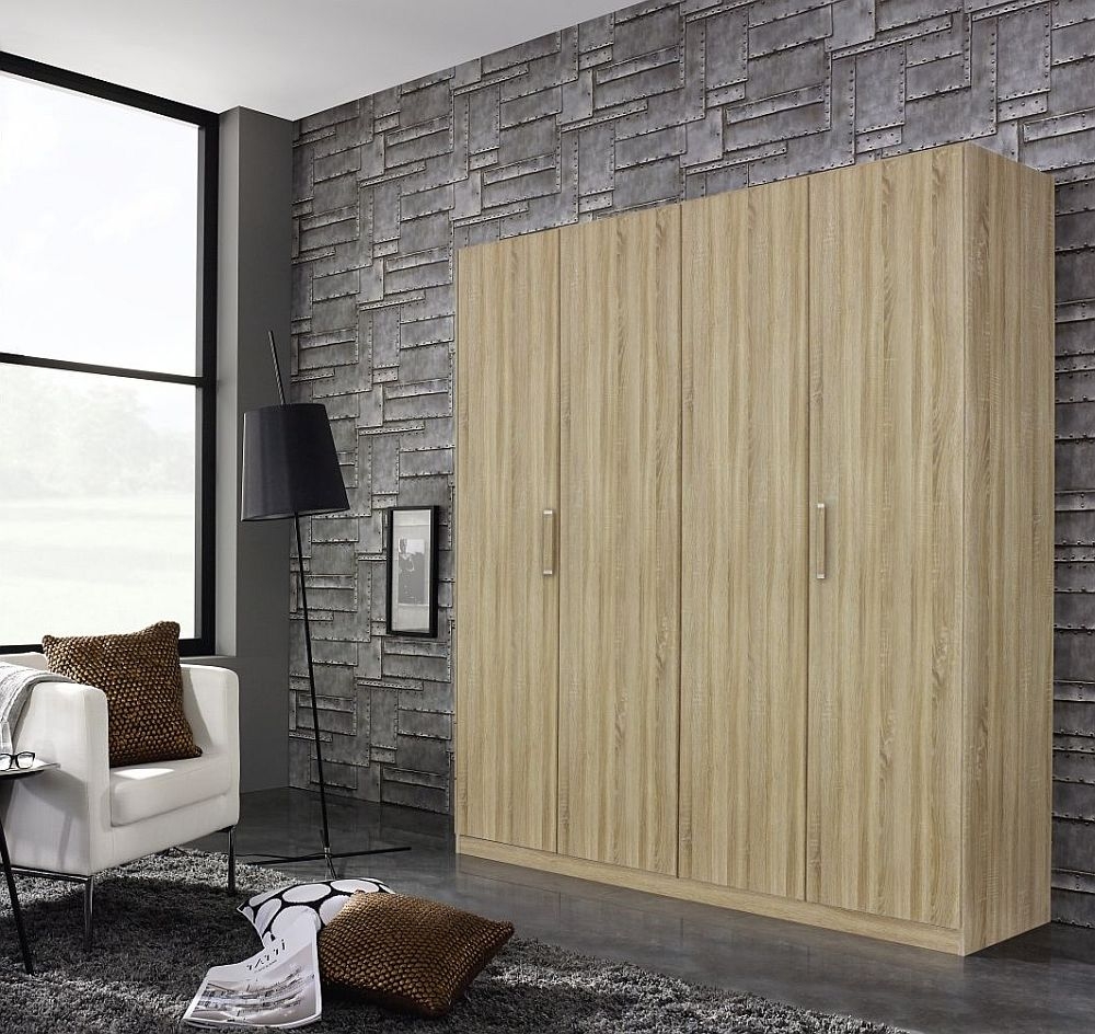 Rauch Essensa 181cm Oak 4 Door Wardrobe