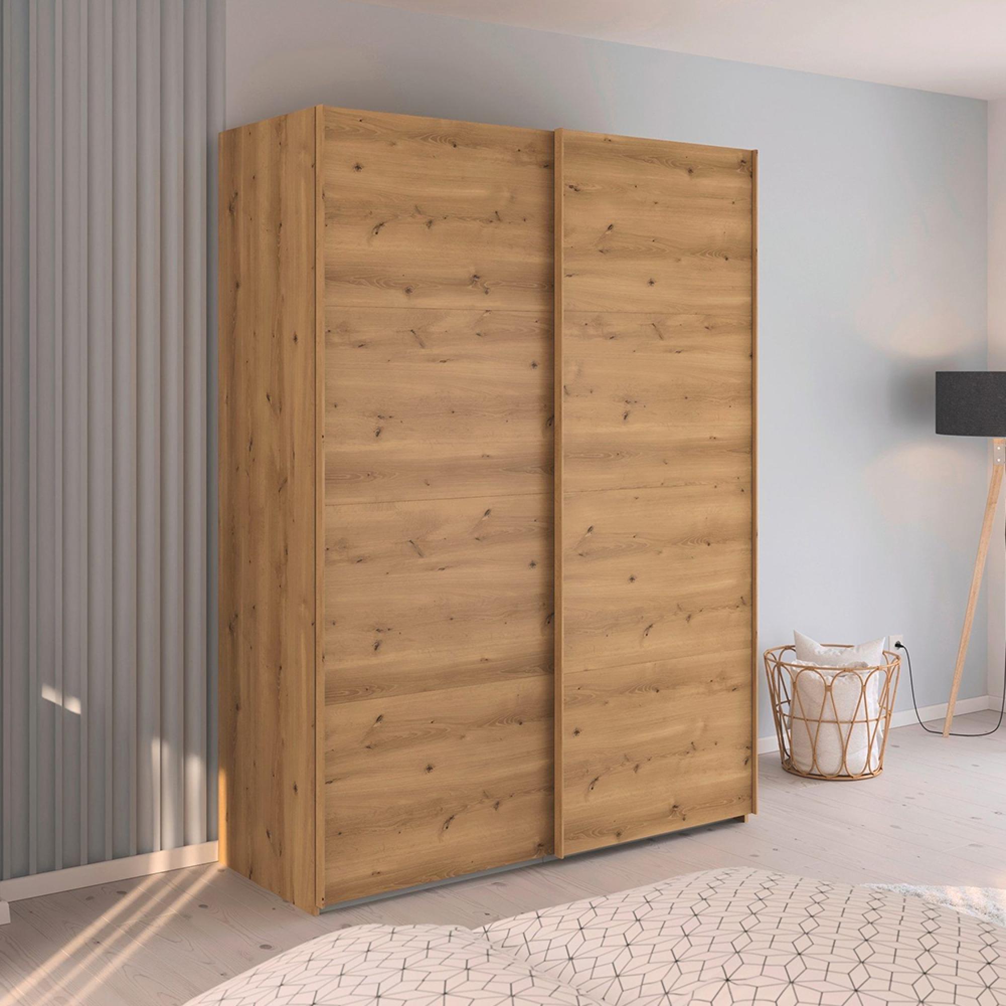 Rauch Evelyn 162cm 2 Door Sliding Wardrobe - Wild Oak