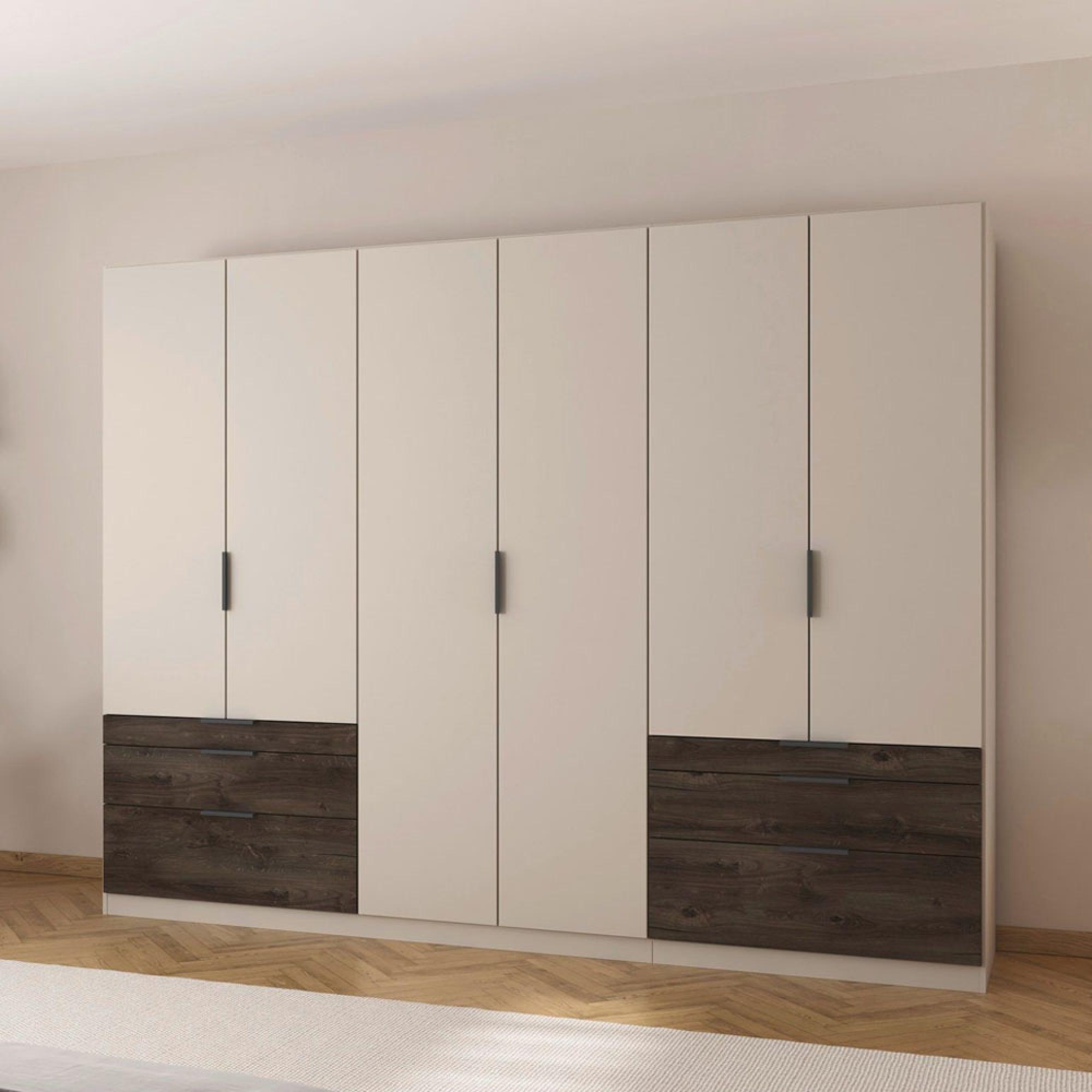 Rauch Koda 271cm 6 Door Wardrobe with Drawers - Champagne