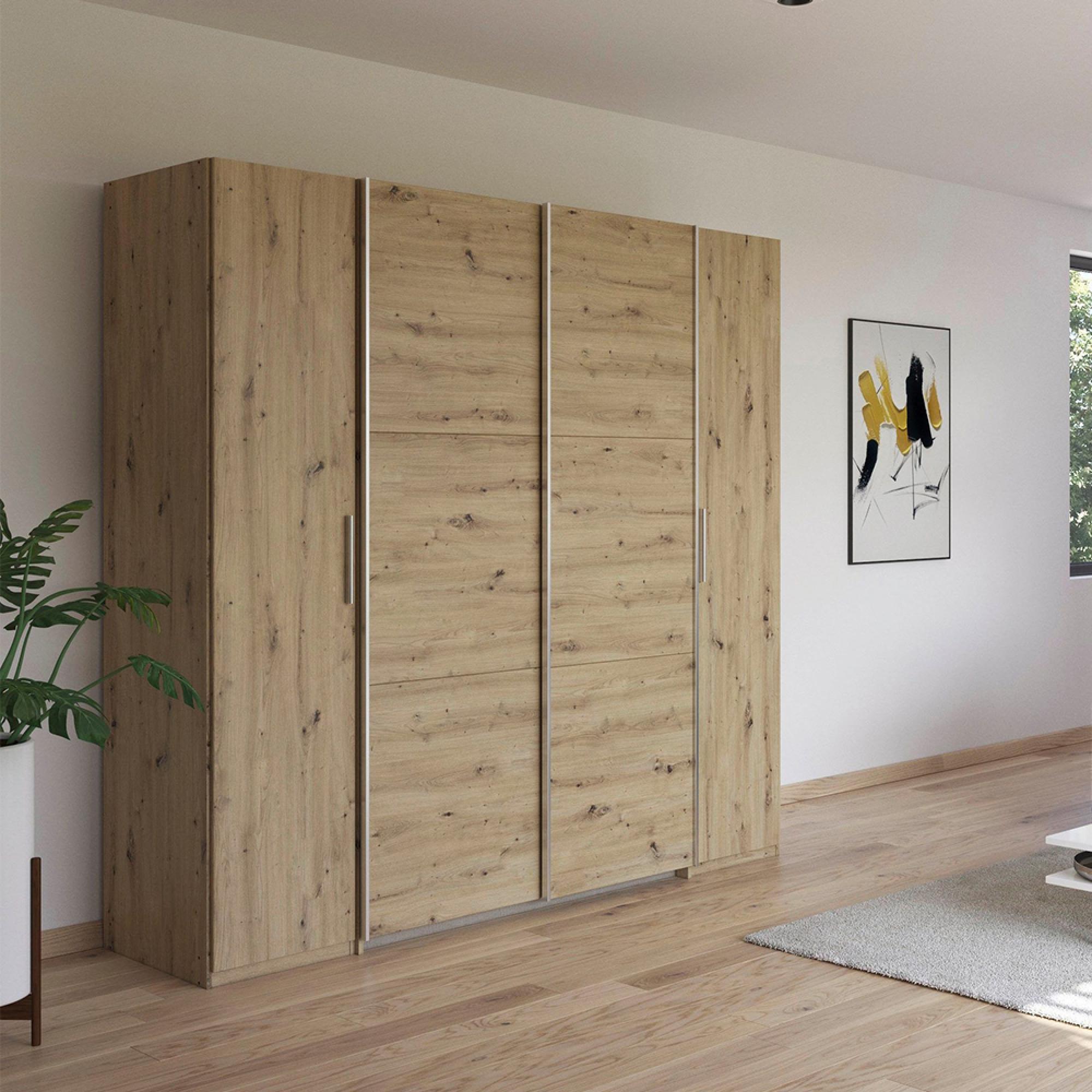 Rauch Kronach 225cm 4 Door Wardrobe - Artisan Oak