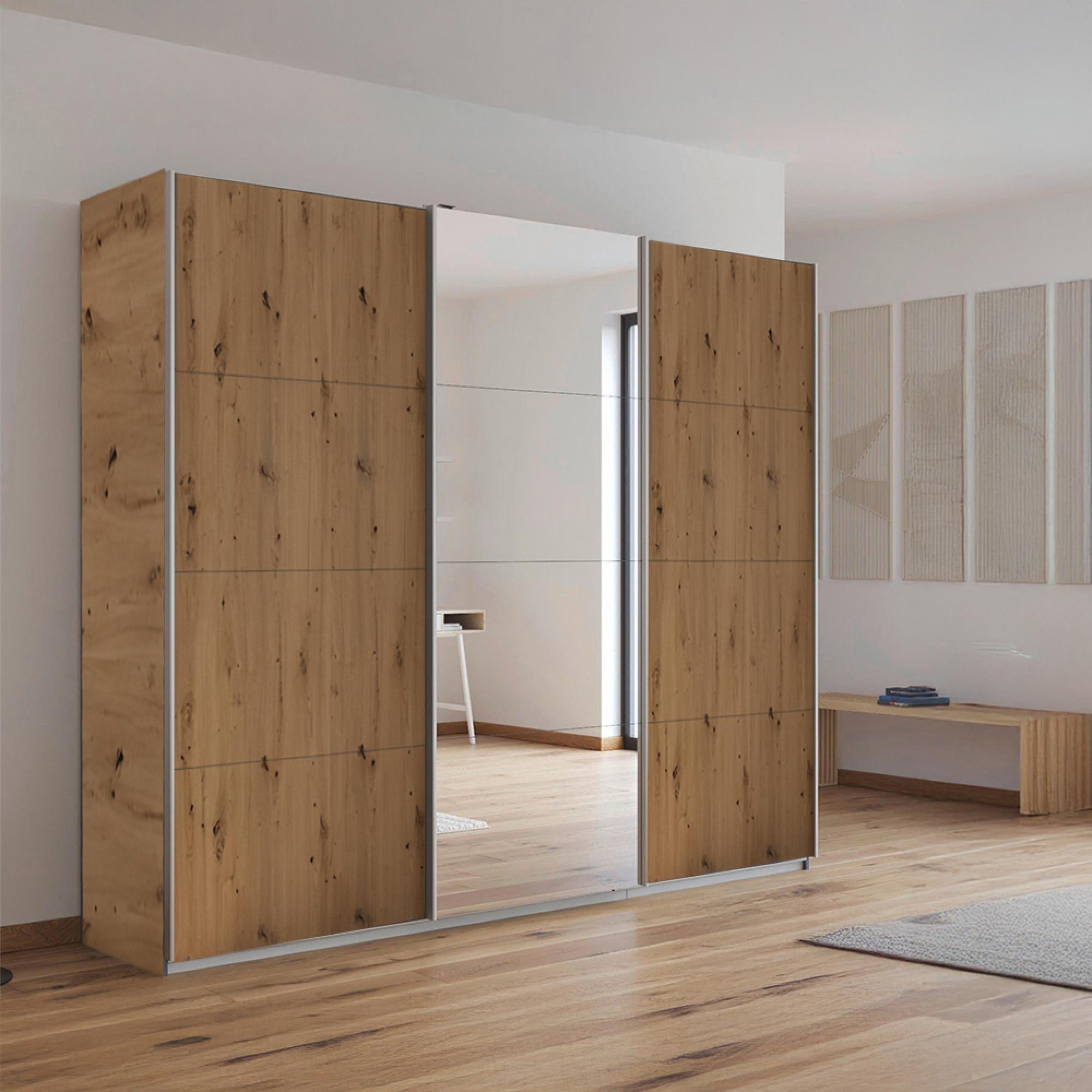Rauch Kulmbach 203cm 3 Door Sliding Wardrobe with Mirror - Artisan Oak