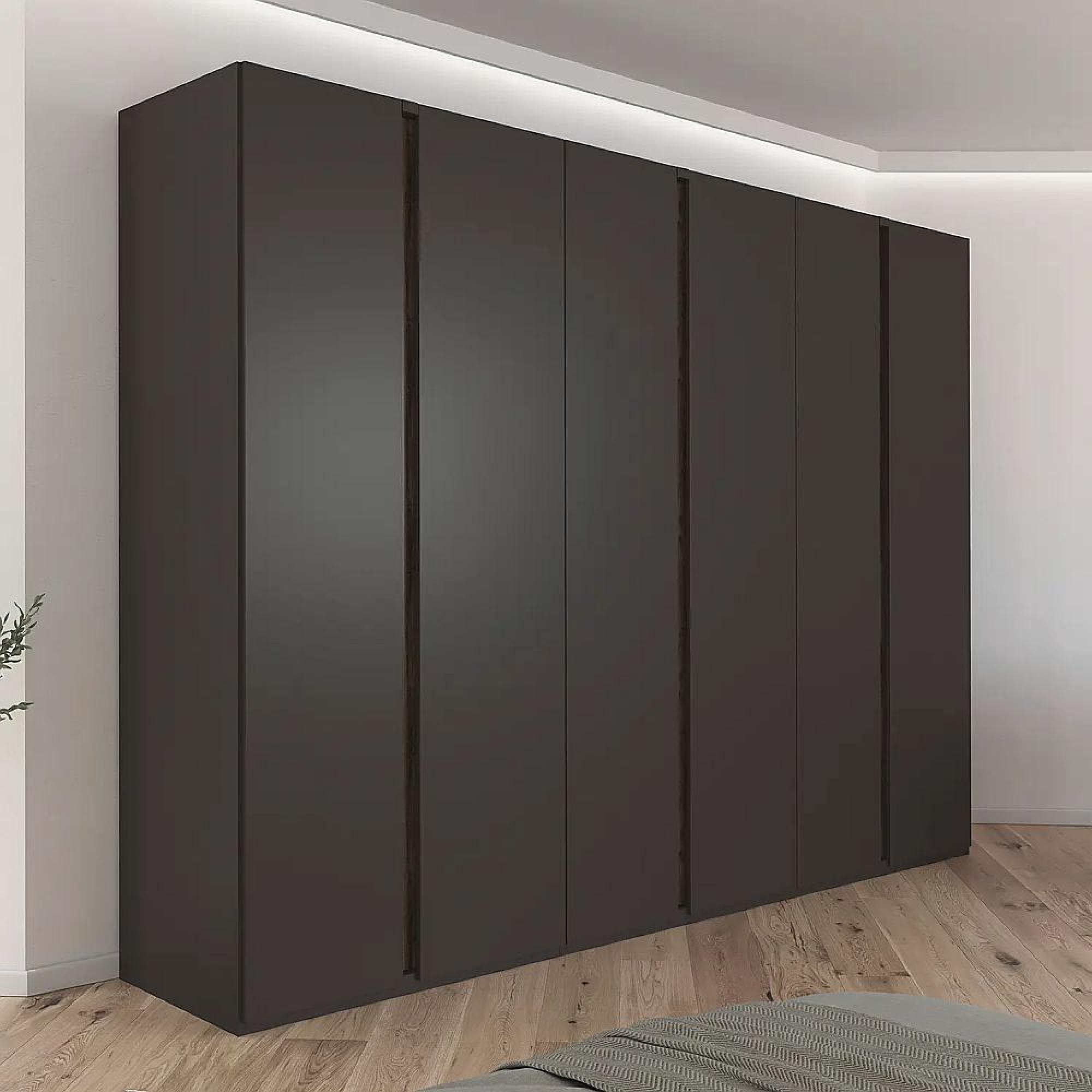 Rauch Luana 301cm 6 Door Wardrobe - Graphite and Atlantic Dark Oak
