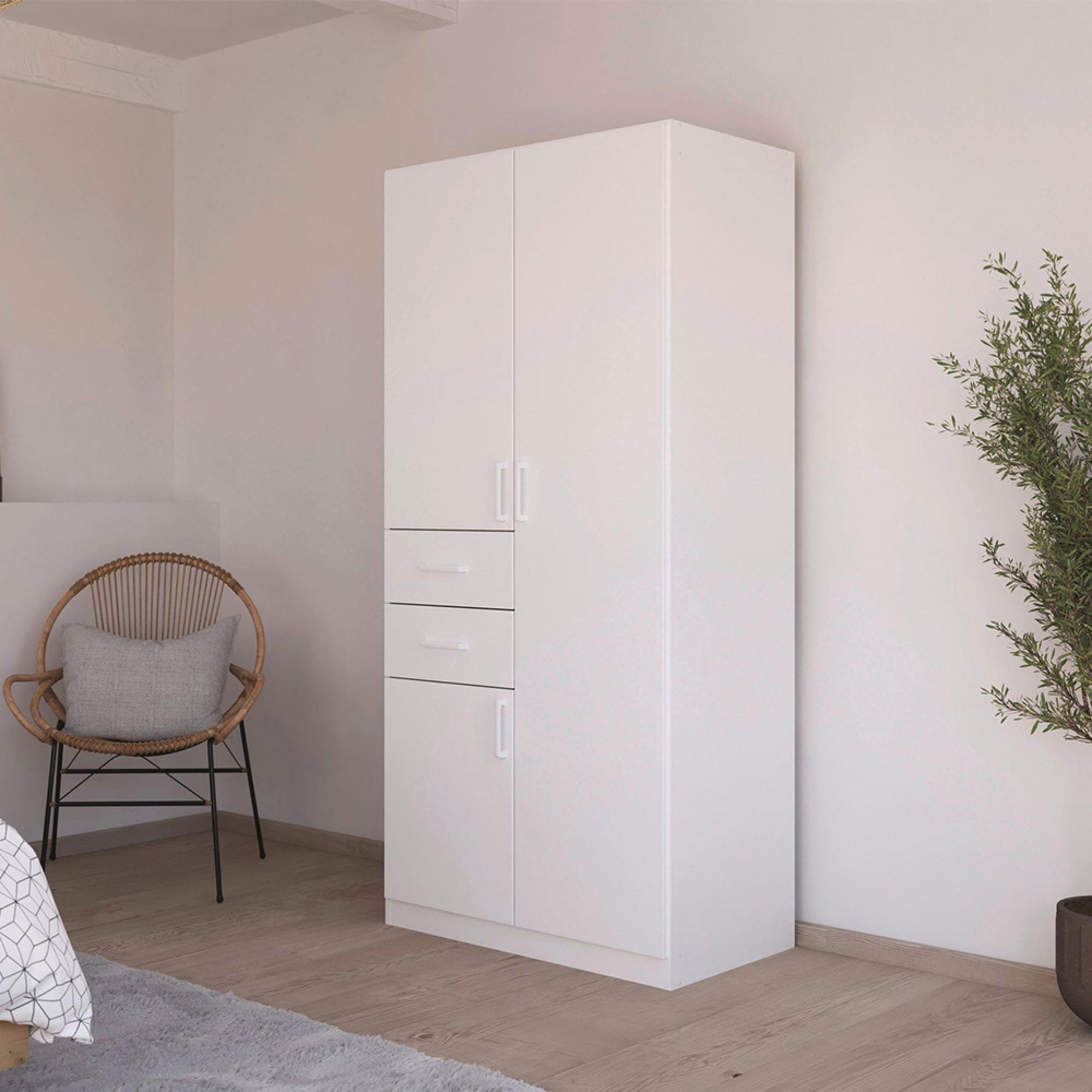Rauch Maika 91cm 3 Door Wardrobe - H 197cm - Alpine White