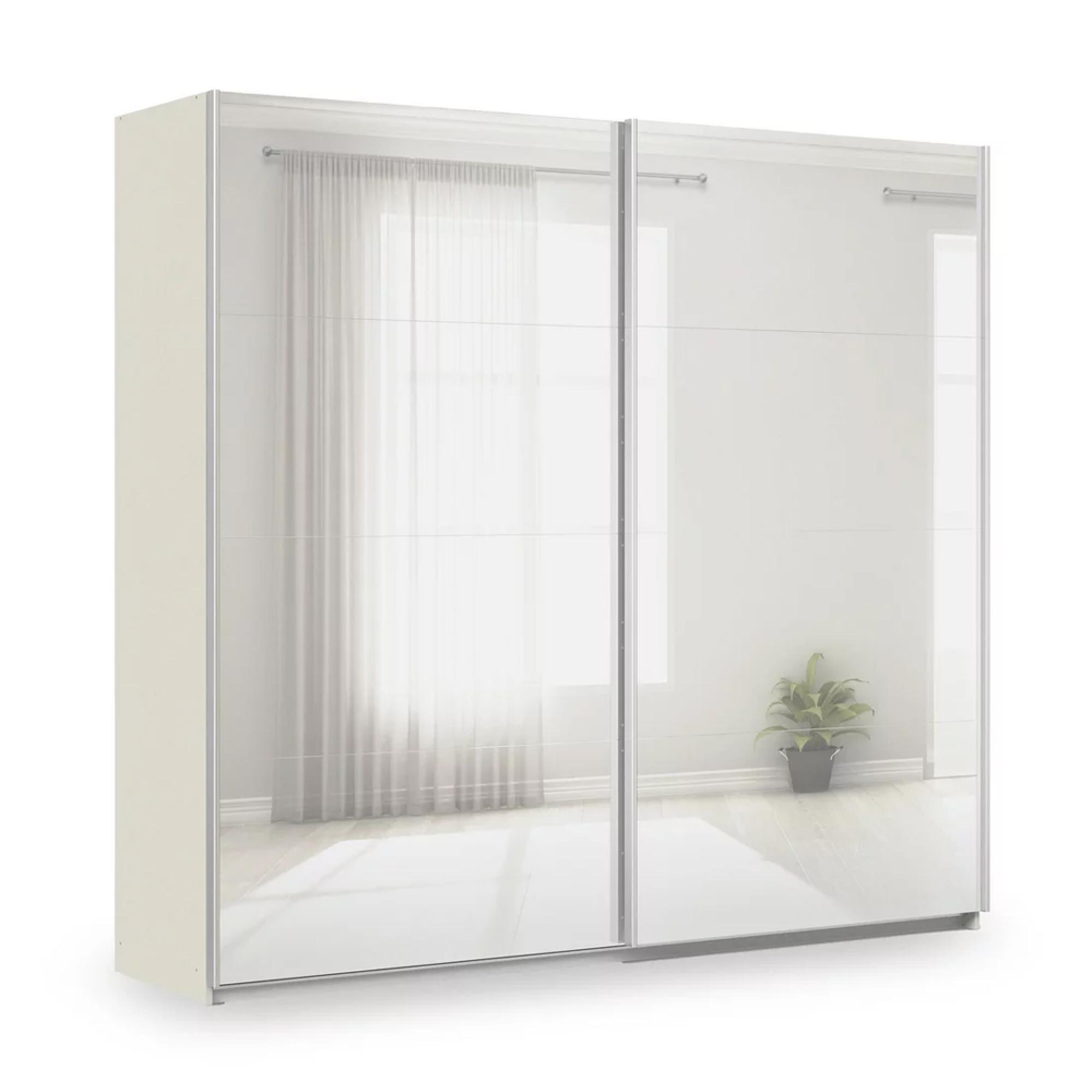 Rauch Miramar Type-3 226cm 2 Door Mirrored Sliding Wardrobe - Champagne