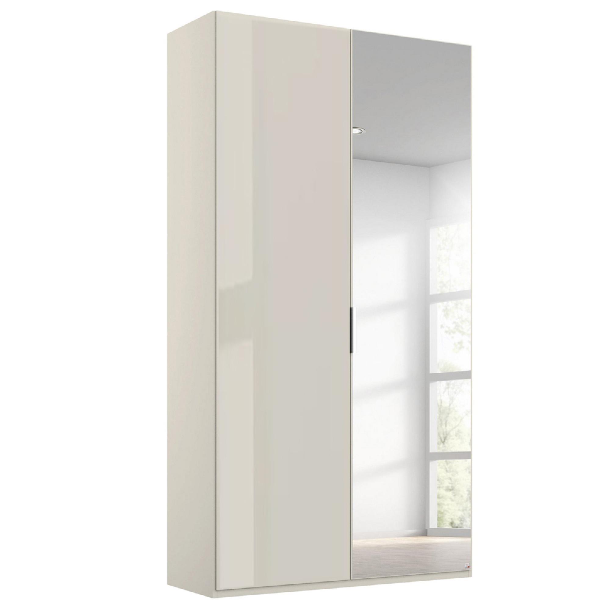 Rauch Miramar Type-5 101cm 2 Door Wardrobe with Mirror - Champagne and Champagne Glass