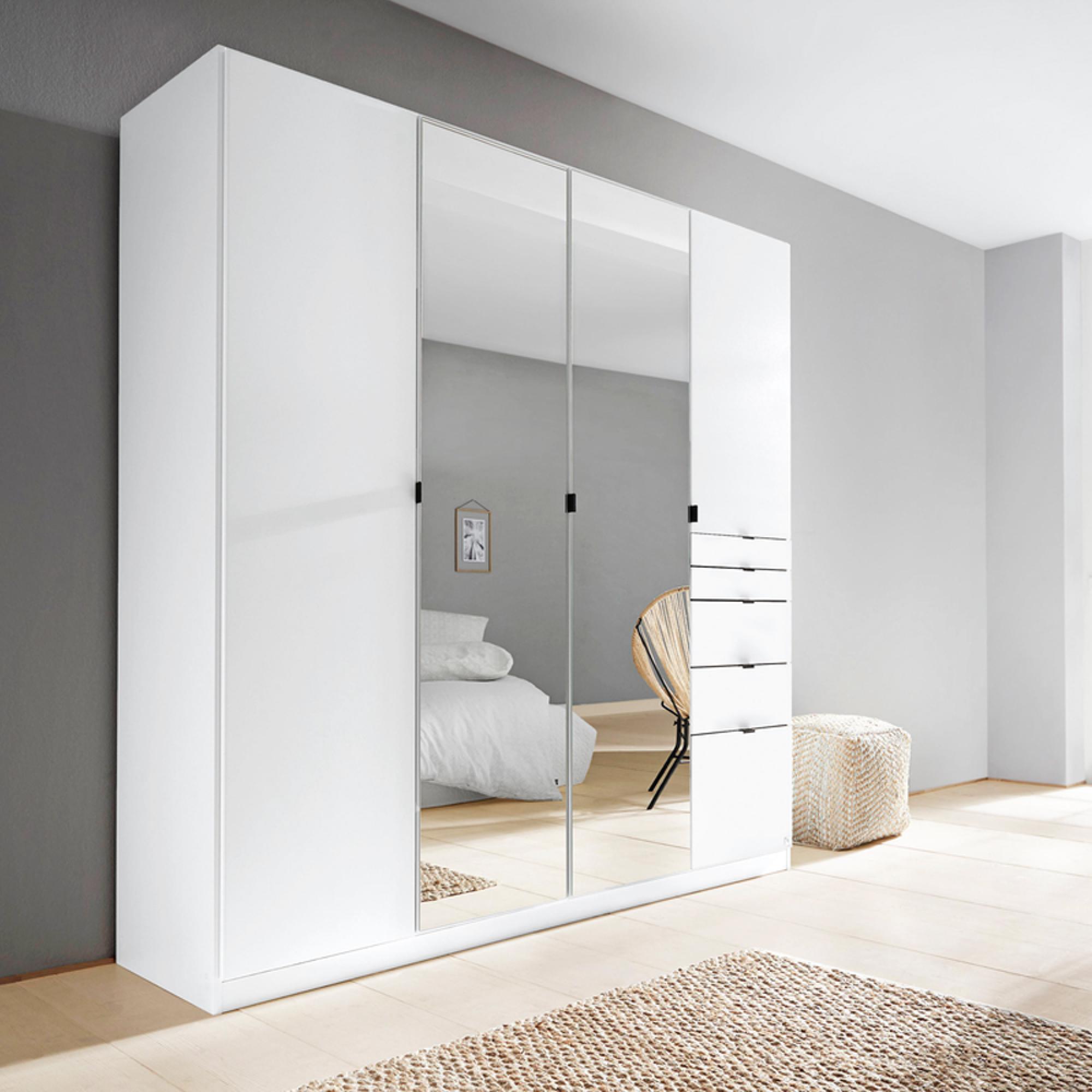 Rauch Ontario 181cm 4 Door Combi Wardrobe - Alpine White