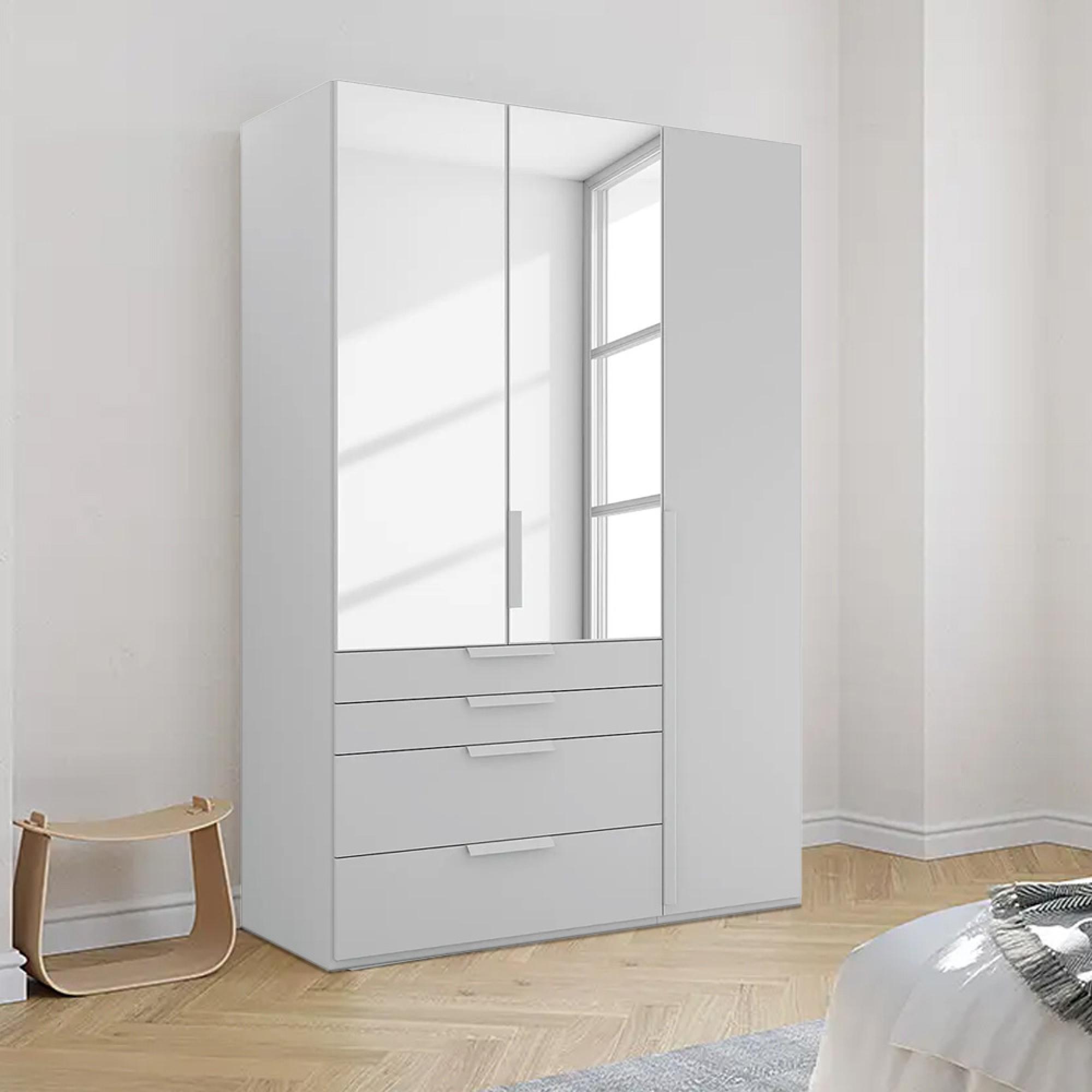 Rauch Purisma 151cm 3 Door Combi Wardrobe - Silk Grey