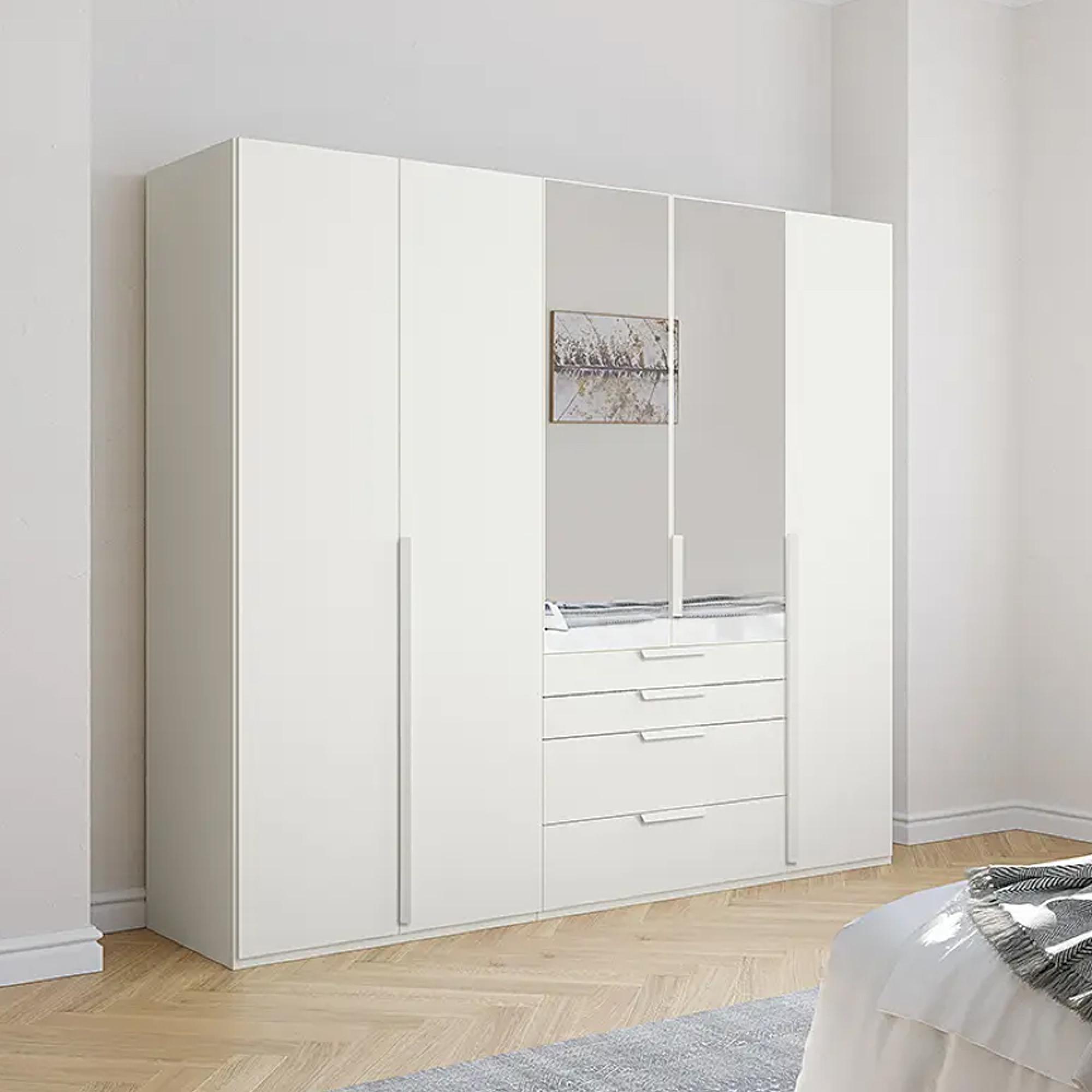 Rauch Purisma 251cm 5 Door Combi Wardrobe - Alpine White