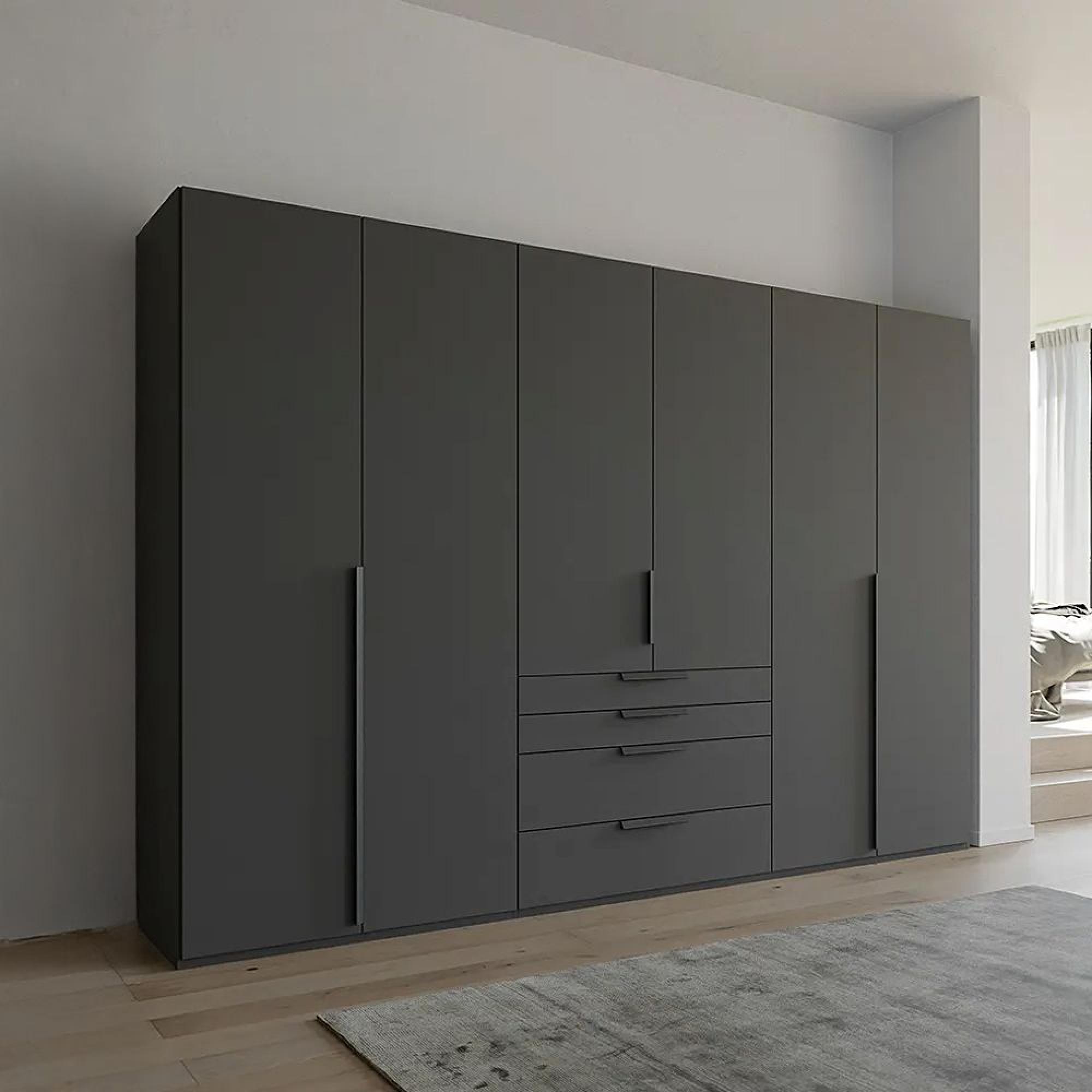 Rauch Purisma 301cm 6 Door Wardrobe with Drawer - Graphite