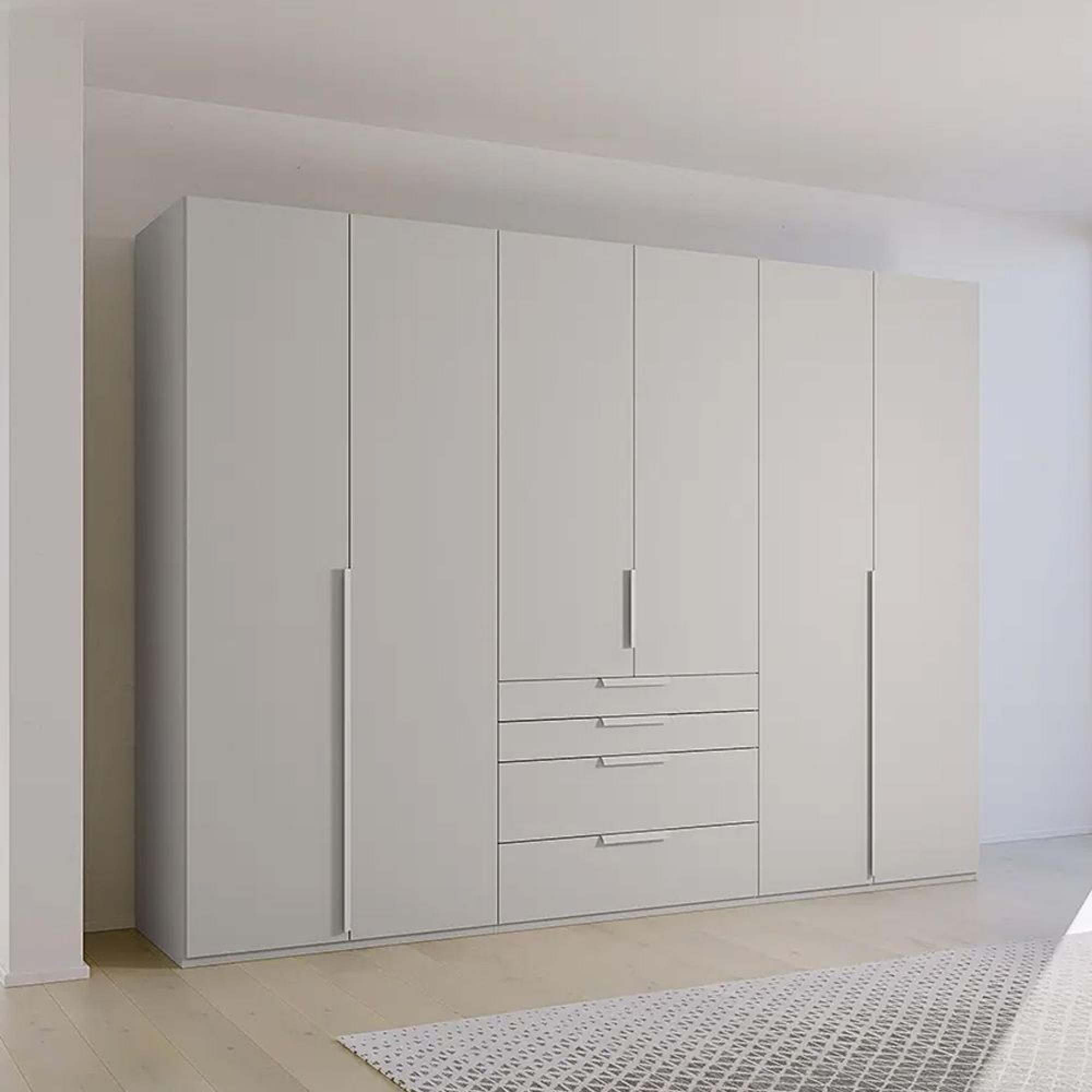 Rauch Purisma 301cm 6 Door Wardrobe with Drawer - Silk Grey