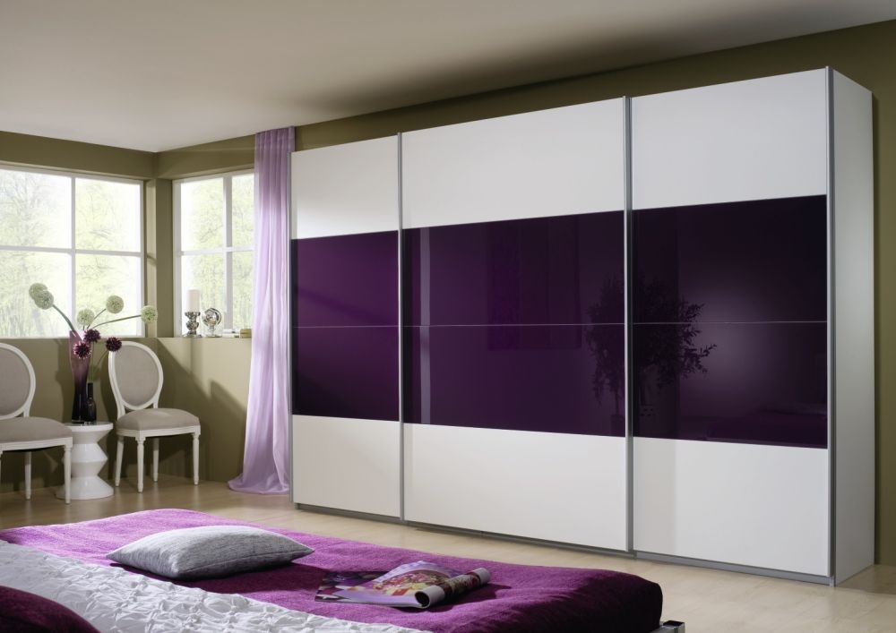 Rauch Quadra Decor and Part Glass Sliding Wardrobe - Variation Available