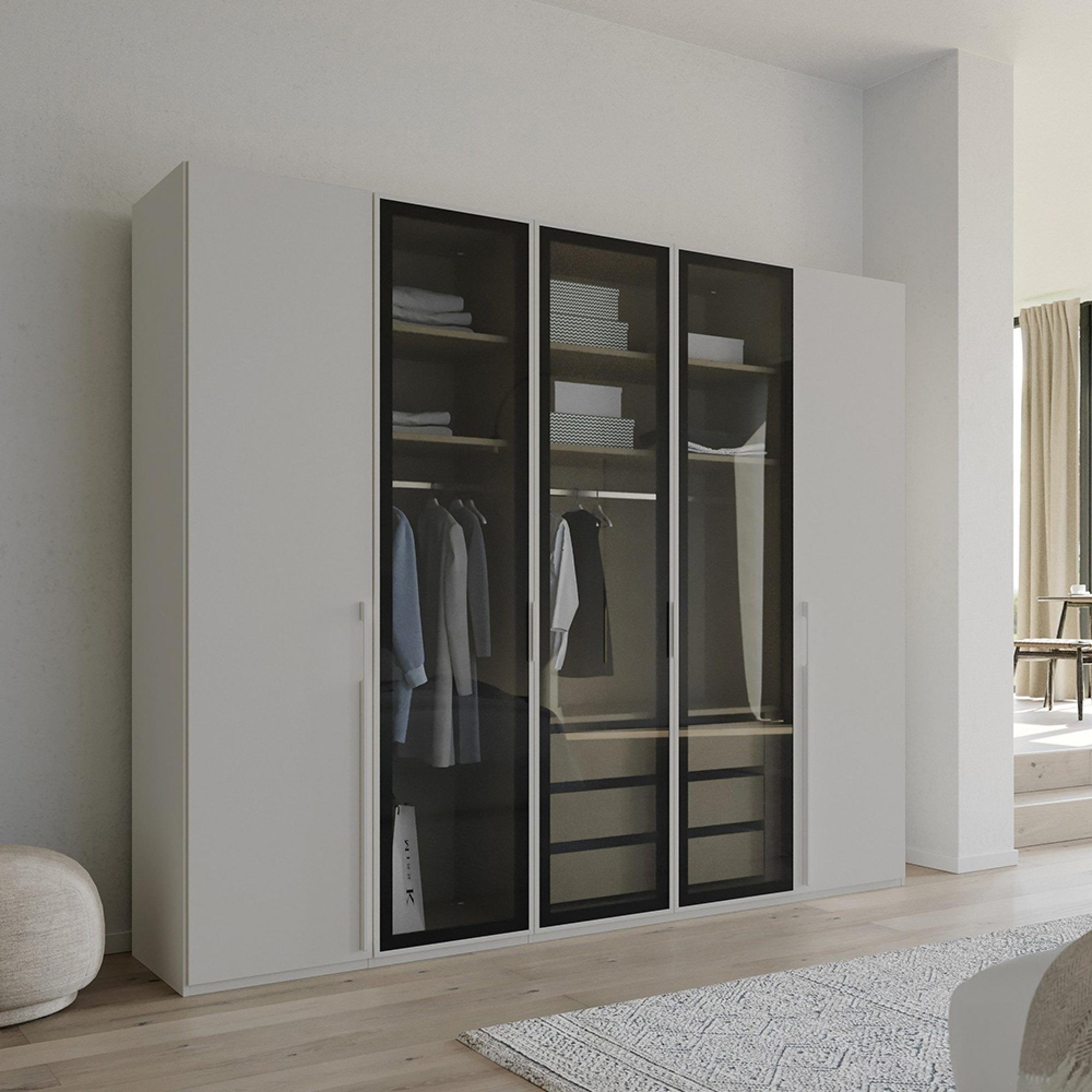 Rauch Skat Shine 251cm 5 Door Wardrobe - Silk Grey