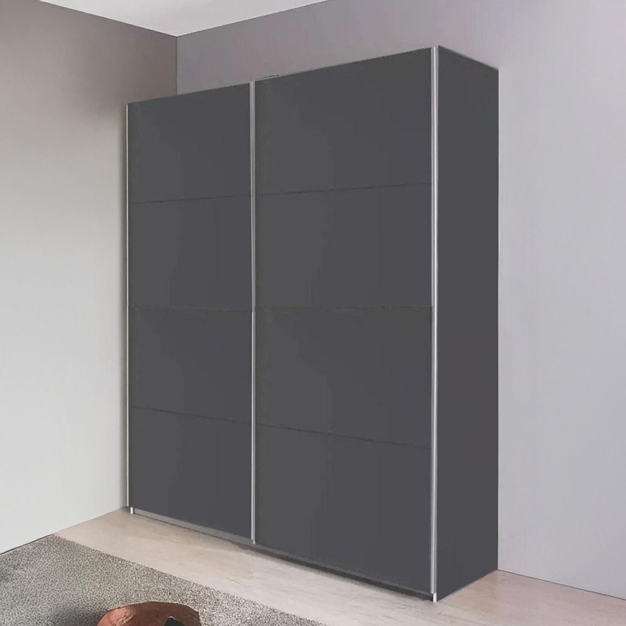 Rauch Subito 136cm 2 Door Sliding Wardrobe - Metallic Dark Grey
