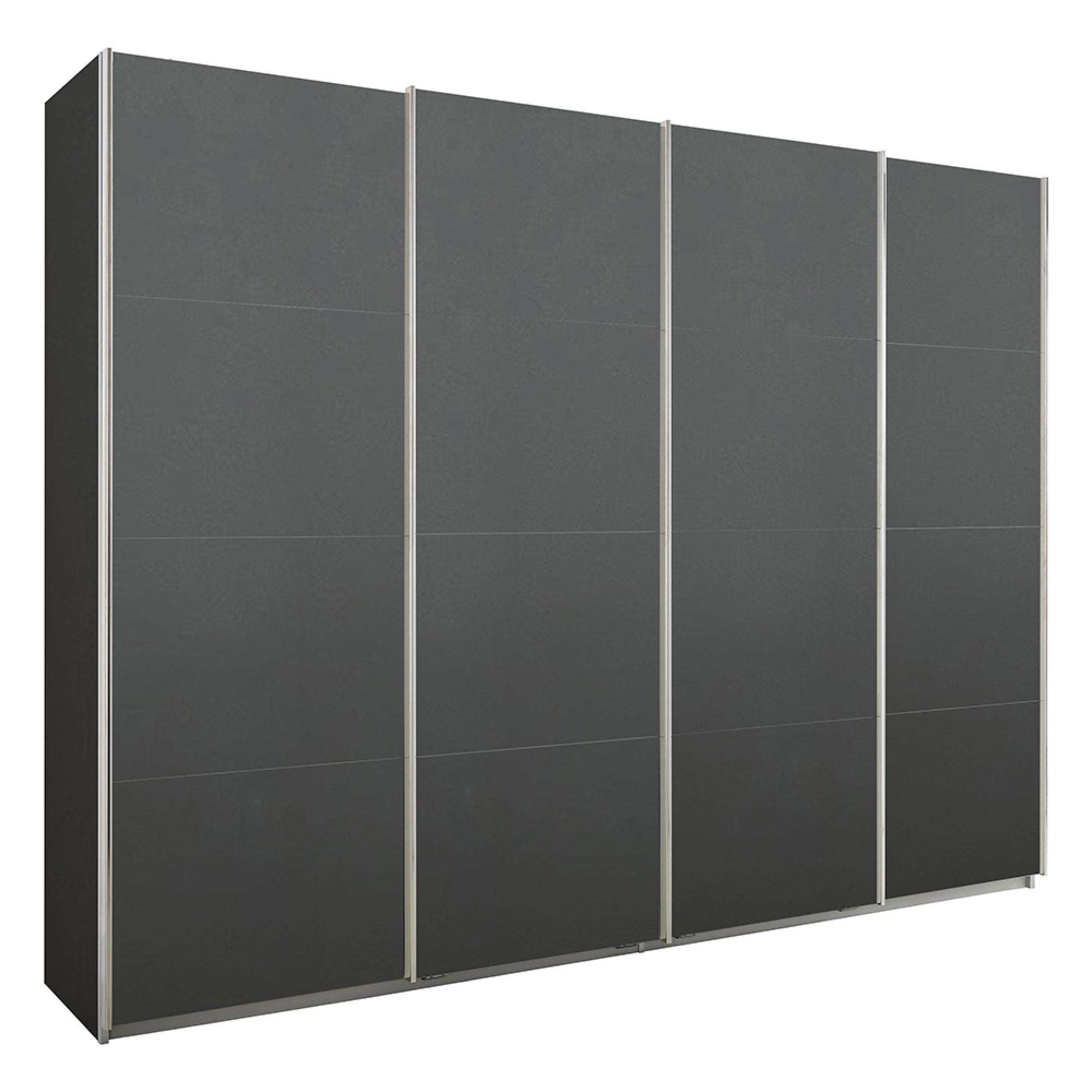 Rauch Syncrono 271cm 4 Door Sliding Wardrobe - Metallic Dark Grey