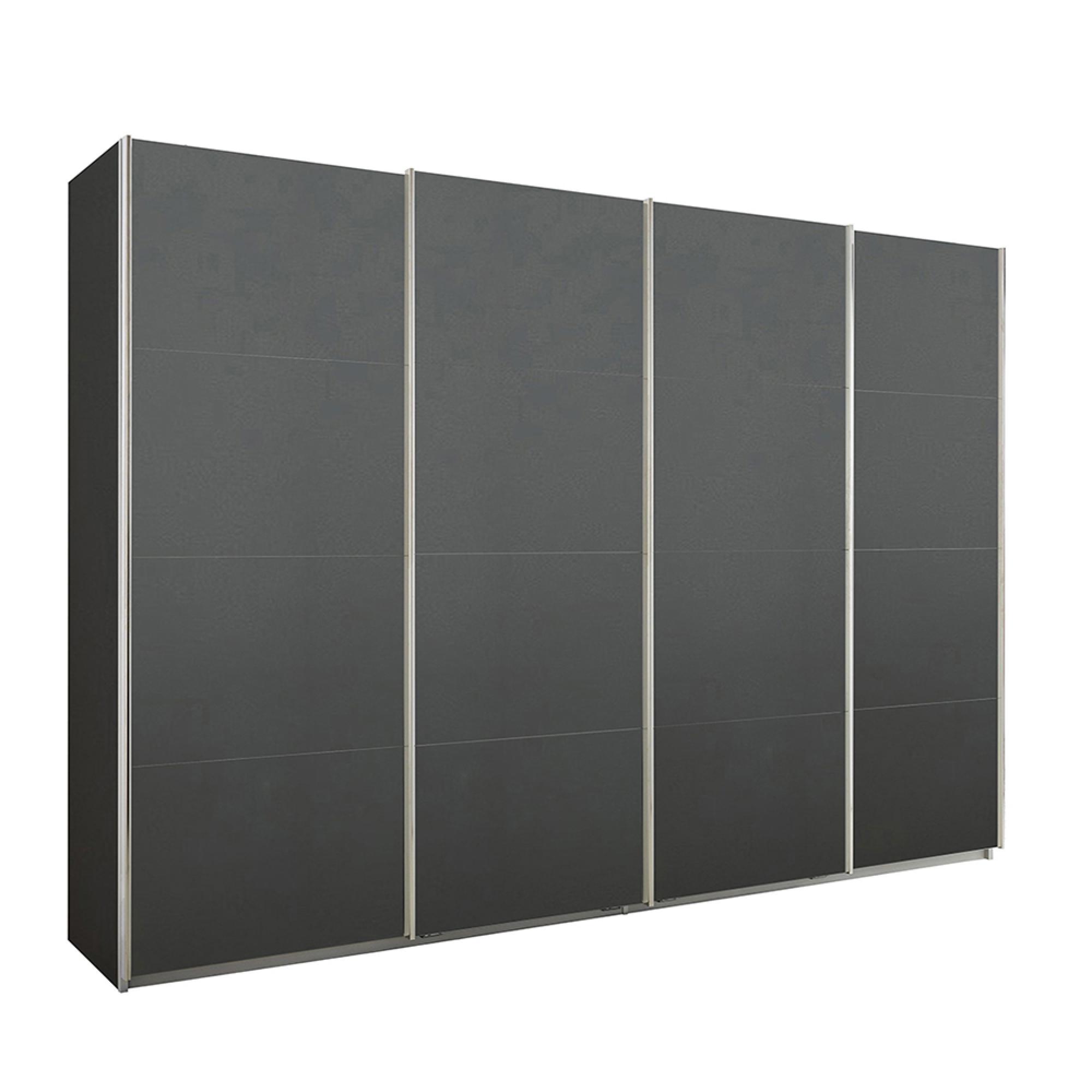 Rauch Syncrono 316cm 4 Door Sliding Wardrobe - Metallic Dark Grey