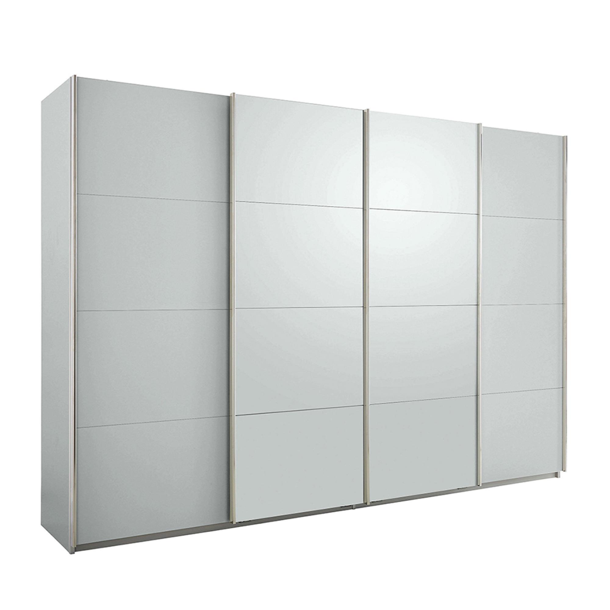 Rauch Syncrono 316cm 4 Door Sliding Wardrobe - Silk Grey