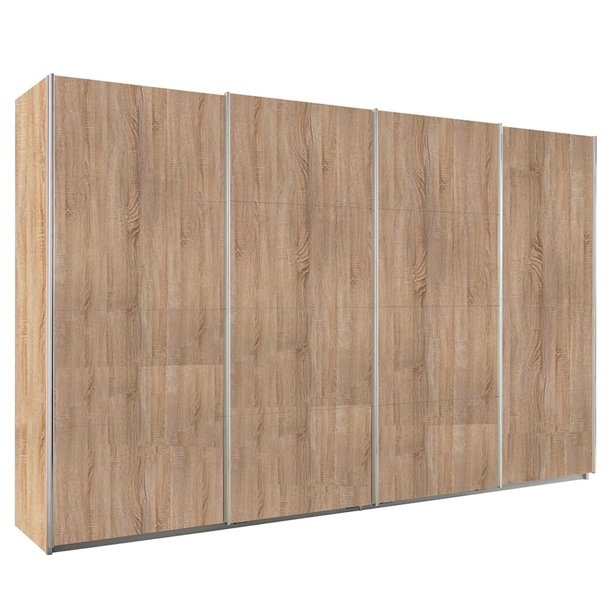 Rauch Syncrono 361cm 4 Door Sliding Wardrobe - Sonoma Oak