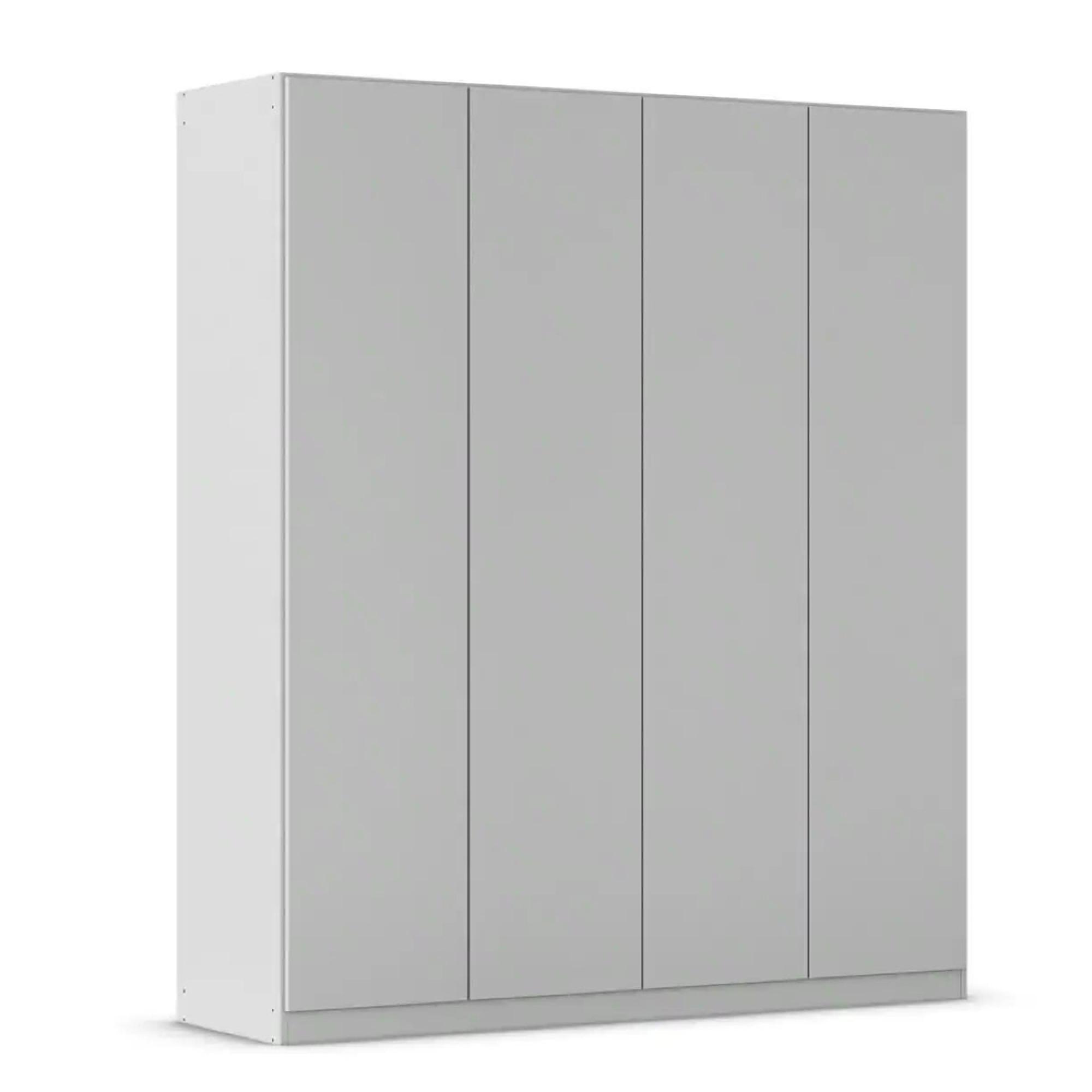 Rauch Wingview Lite 181cm 4 Door Wardrobe - Silk Grey