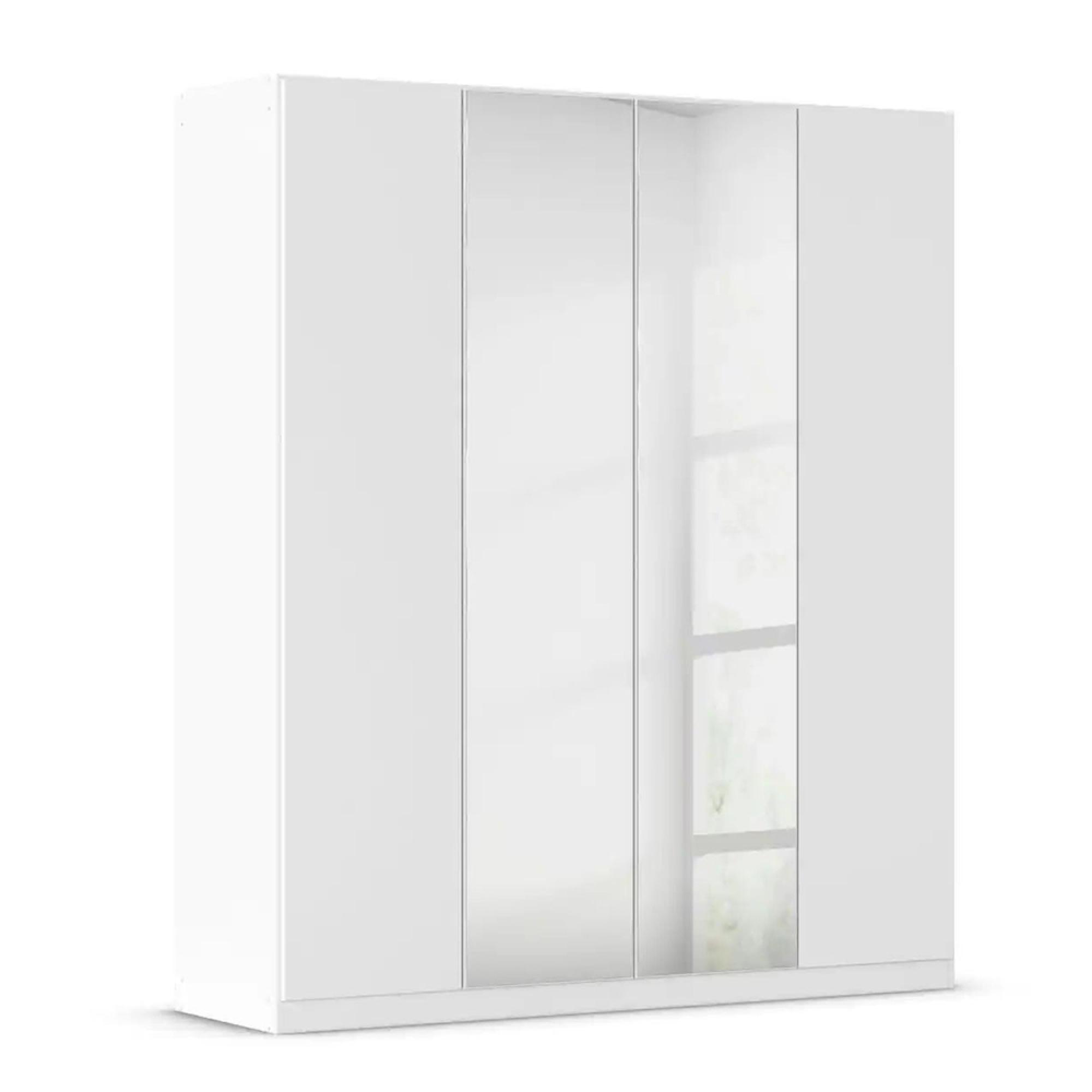Rauch Wingview Lite 181cm 4 Door Wardrobe with Mirror - Alpine White