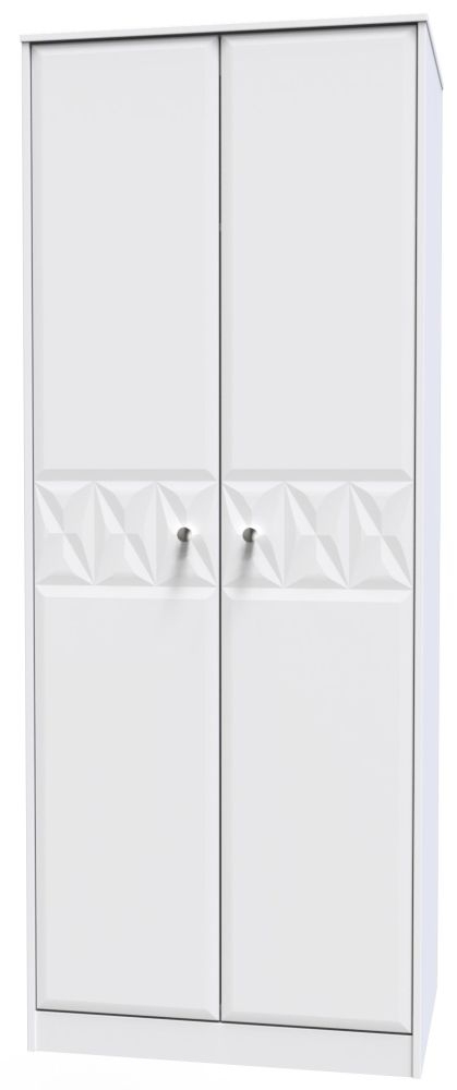 San Jose Wardrobe - 2 Door - Plain - Tall - Matt White