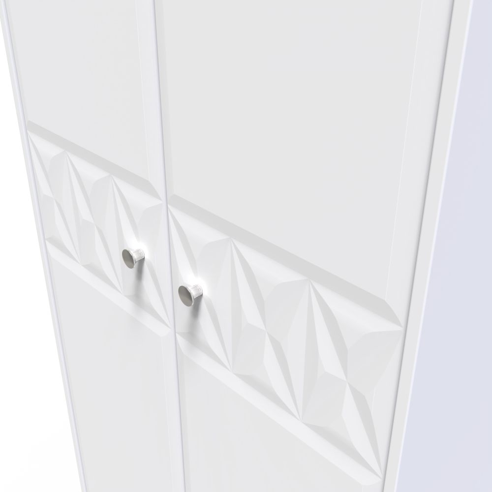 San Jose Wardrobe - 2 Door - Plain - Tall - Matt White