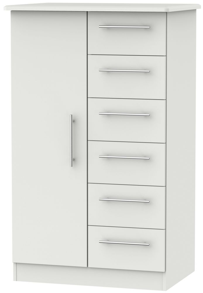 Sherwood Grey 1 Door Midi Wardrobe