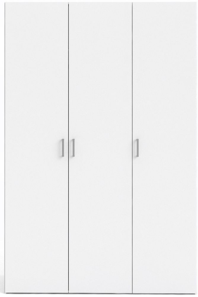 Space White 3 Door Triple Wardrobe