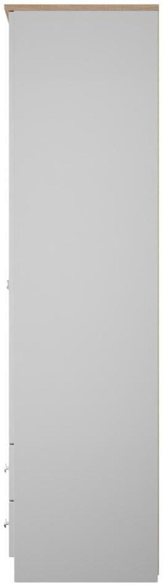 Sussex Wardrobe - 2 Door - 2 Drawer - Double - Grey and Oak