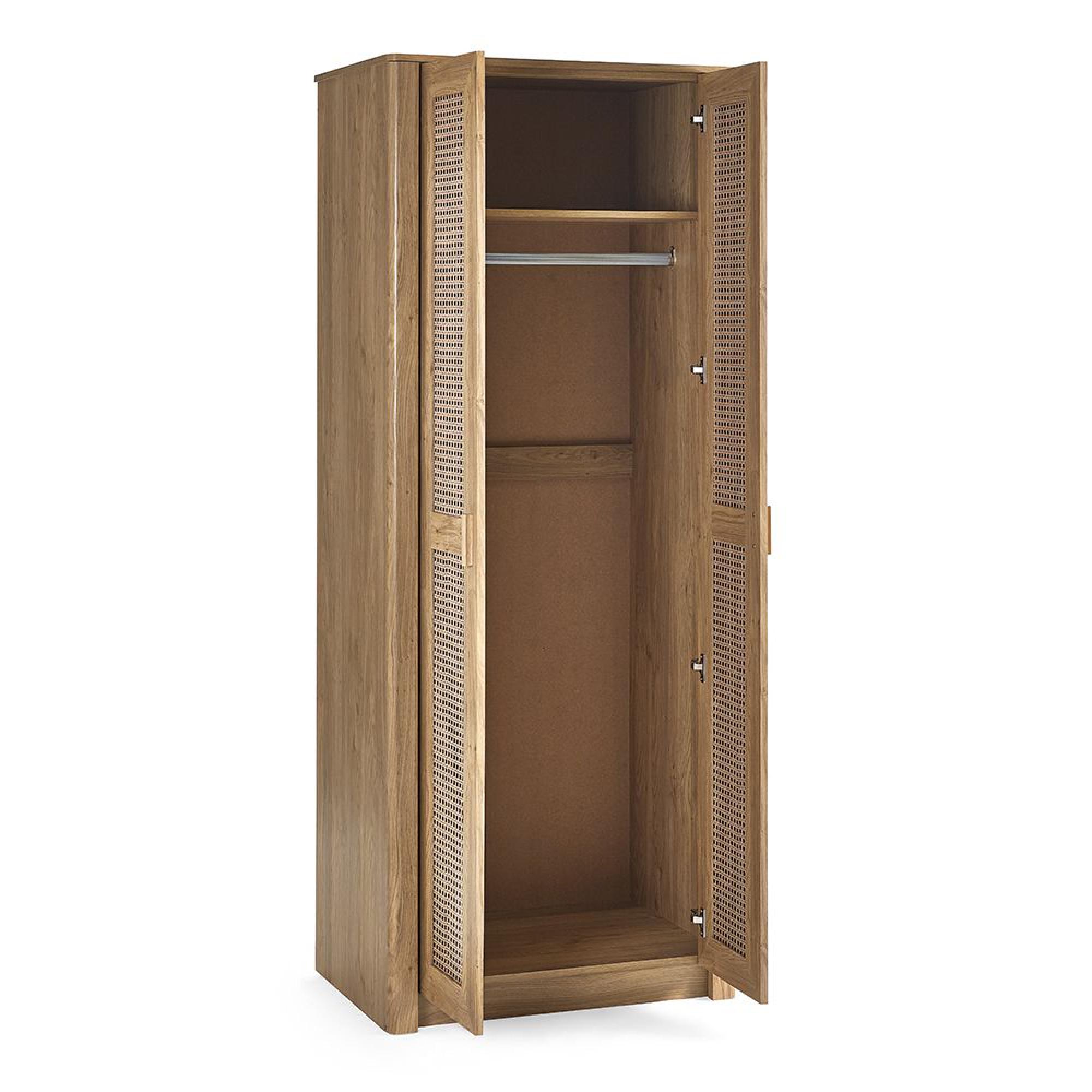 Sydney Wardrobe - 2 Door - Faux Rattan