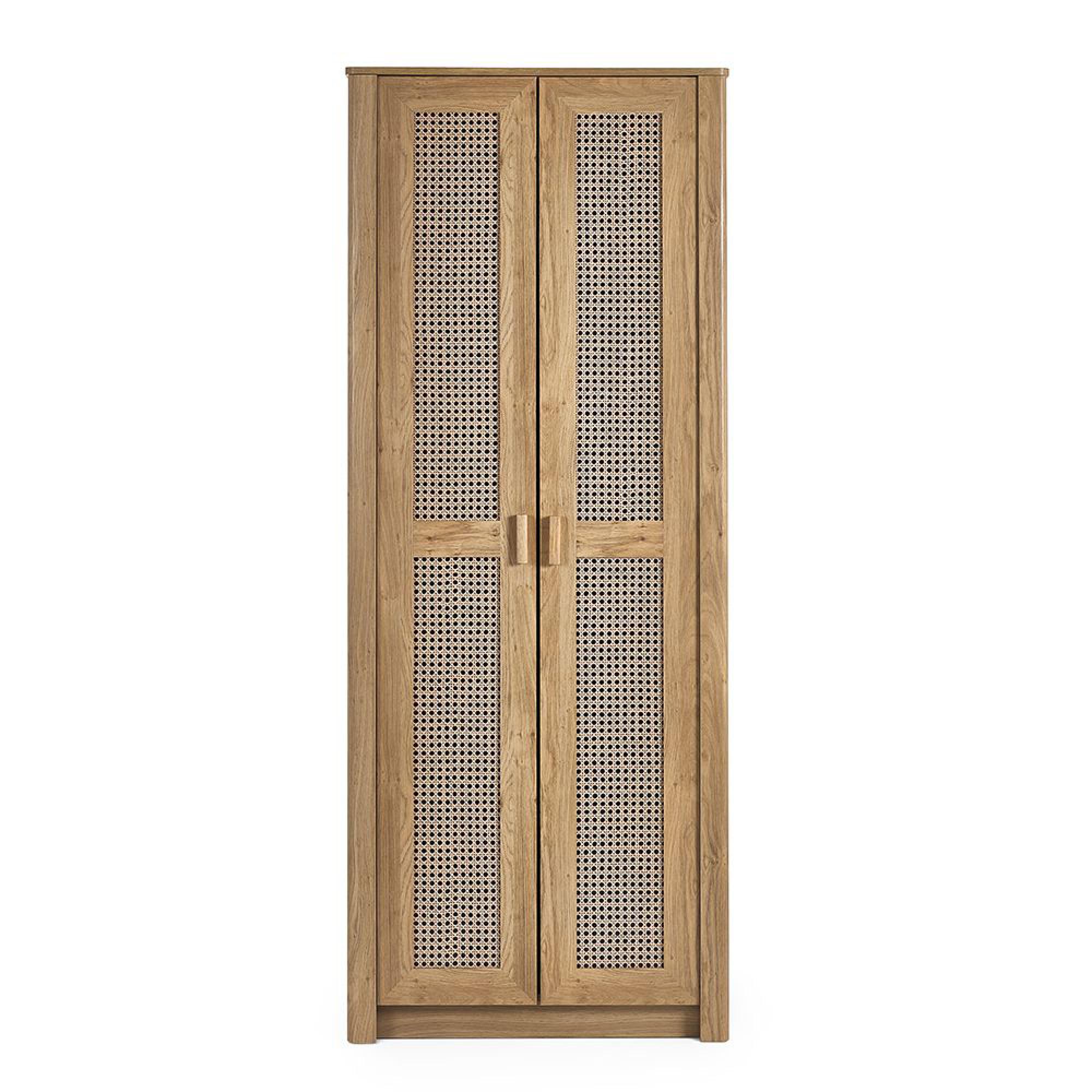 Sydney Wardrobe - 2 Door - Faux Rattan