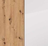 Rauch Erimo Artisan Oak Carcase with Crystal White Glass Front A312B