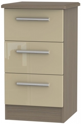 Mushroom High Gloss Front and Toronto Walnut Base Unit