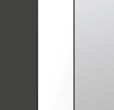 Graphite Carcase with High Polish White Front and Mirror Application A078A