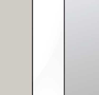 Silk Grey Carcase with High Polish White Front and Mirror Application A077A