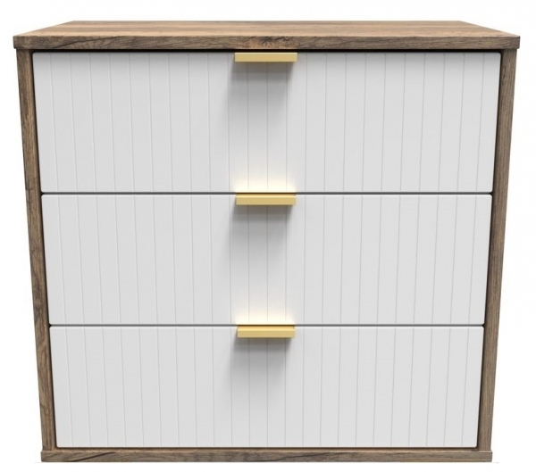 White Matt Front and Vintage Oak Base Unit