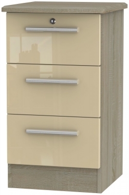 Mushroom High Gloss Front and Darkolino Base Unit