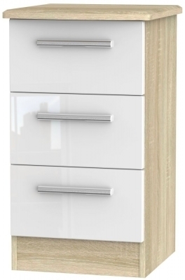 White High Gloss Front and Darkolino Base Unit